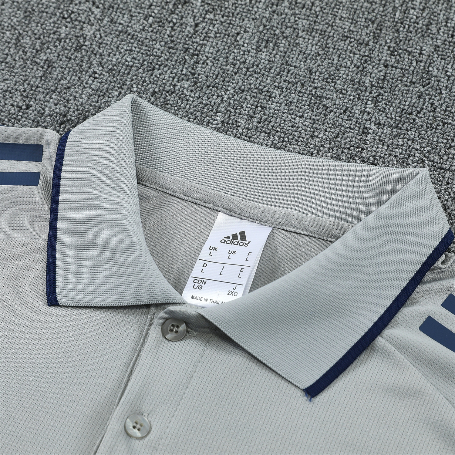TKH-turbokithub-Arsenal 25-26 POLO Short-Sleeve Training Set - Grey Top and Deep Blue Pants