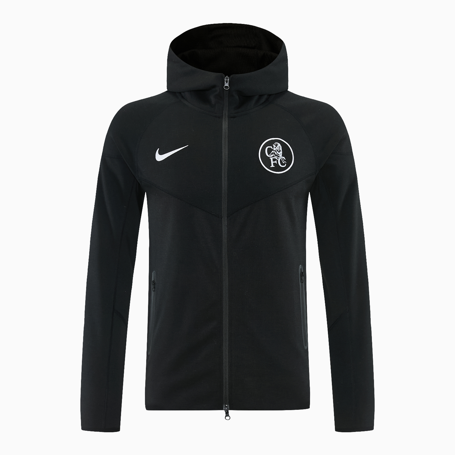 TKH-turbokithub-C.H.E.L.S.E.A 2026 Hooded Windbreaker Training Set - Black Top & Pants