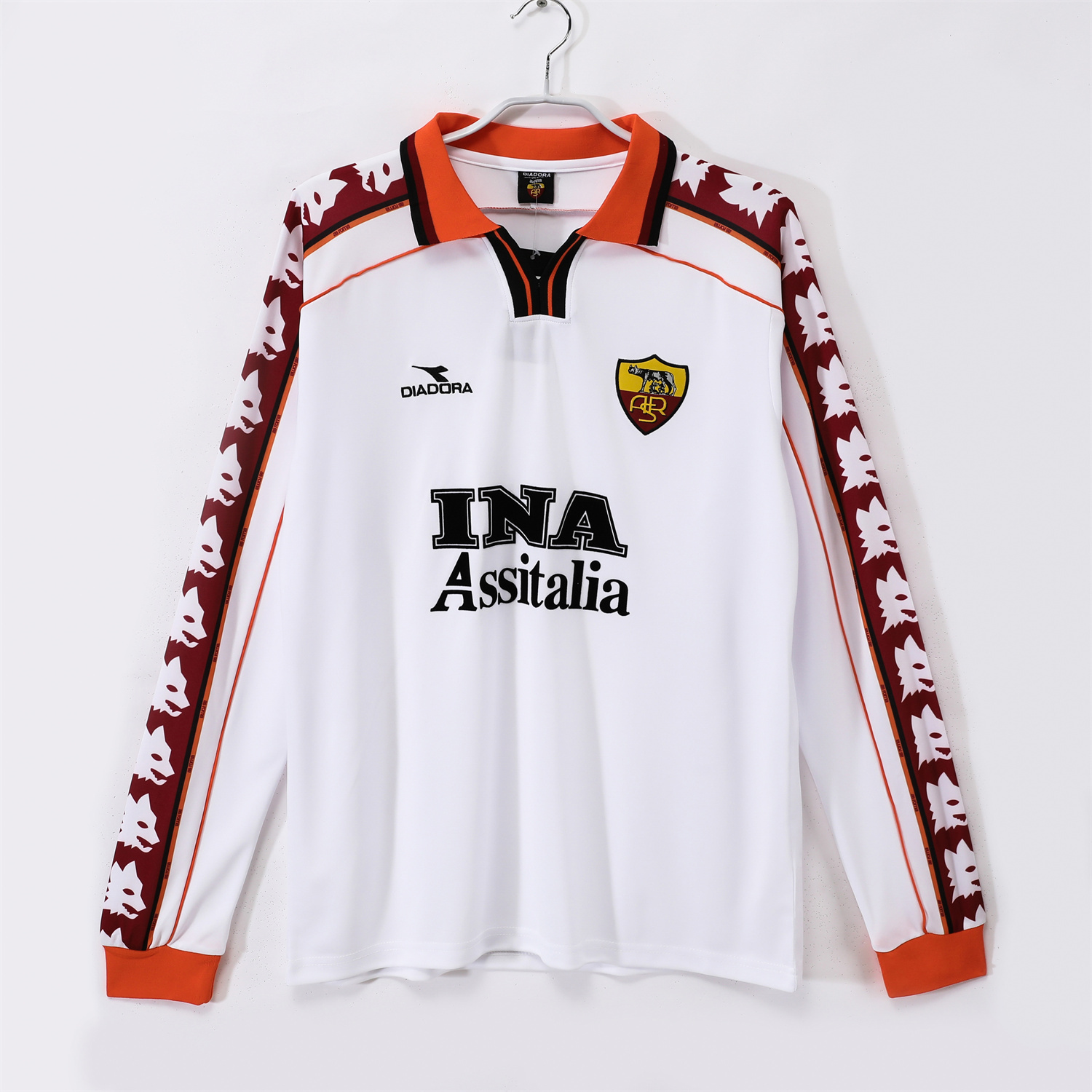 TKH-turbokithub-Retro Roma 1998-99 Away Long Sleeves Jersey