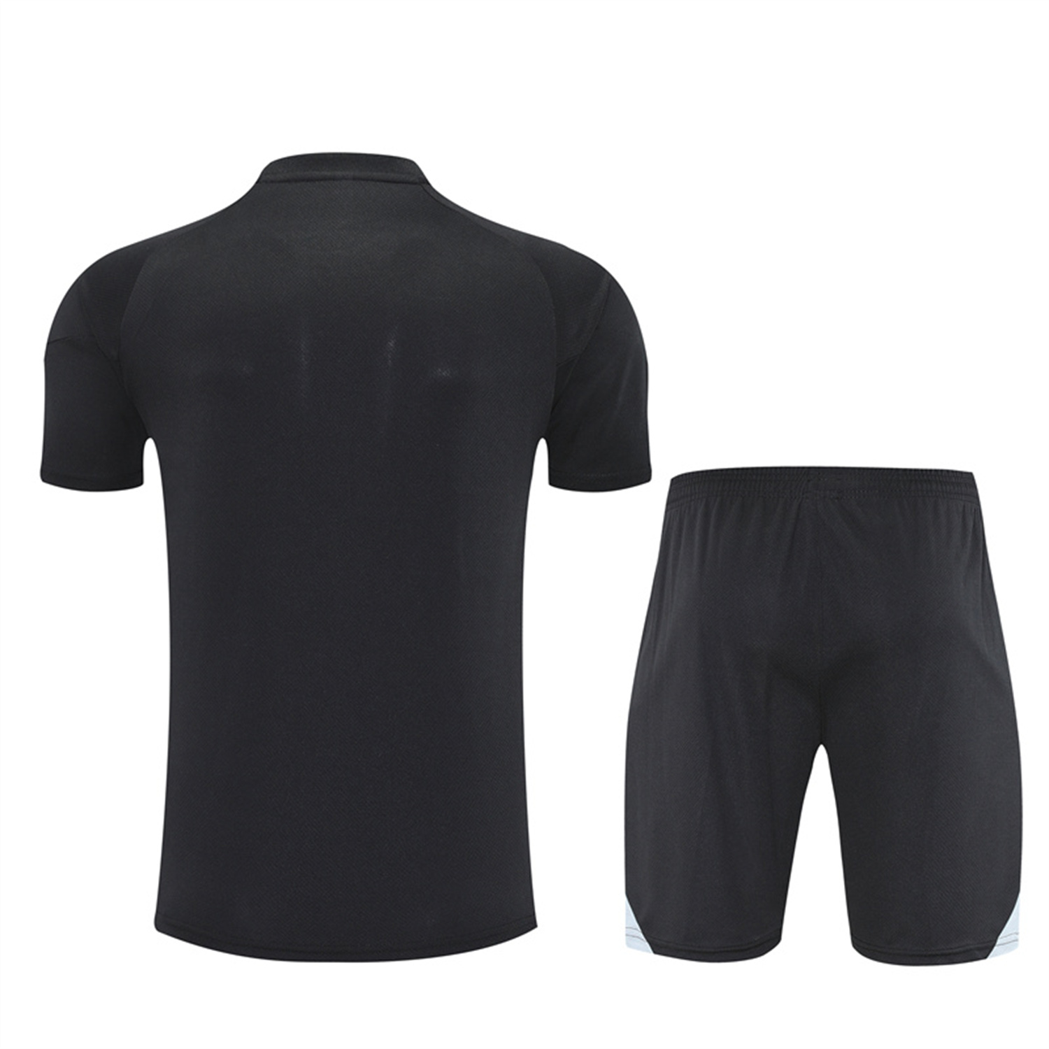 TKH-turbokithub-Real Madrid 25-26 Kids Short-Sleeve Training Set - Yellow Line Black Top and Black Shorts