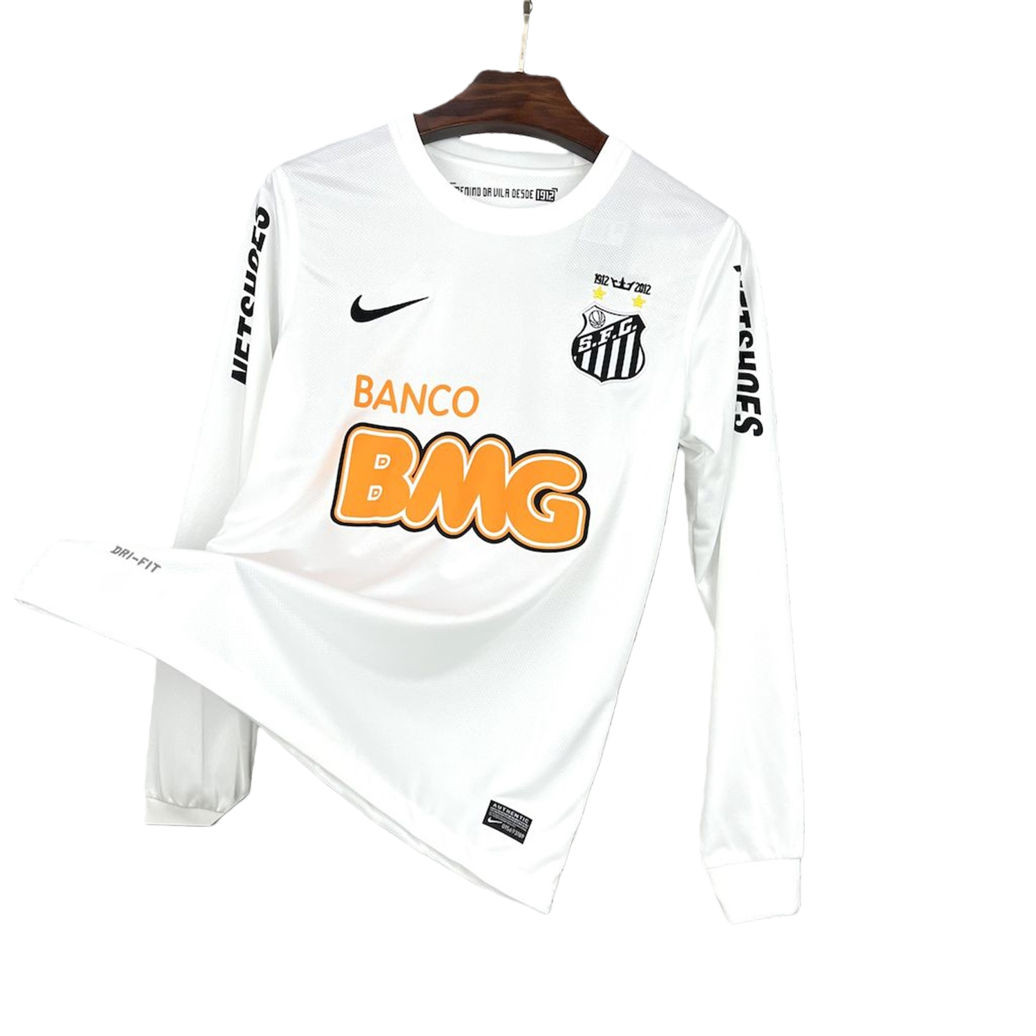 TKH-turbokithub-Retro Santos 2012 Home Long Sleeve Jersey