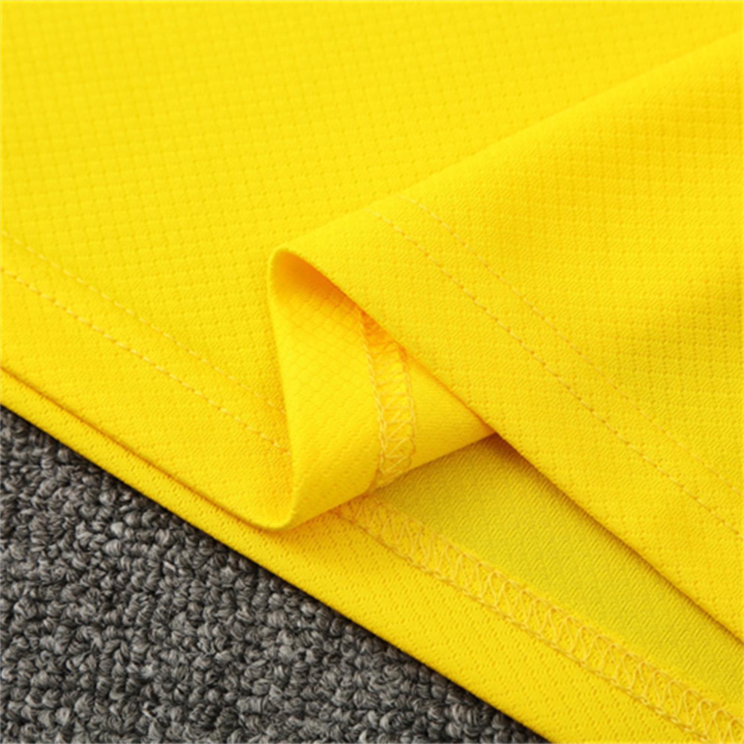 TKH-turbokithub-Brazil 25-26 Kids Short-Sleeve Training Set - Yellow Top & Black Shorts