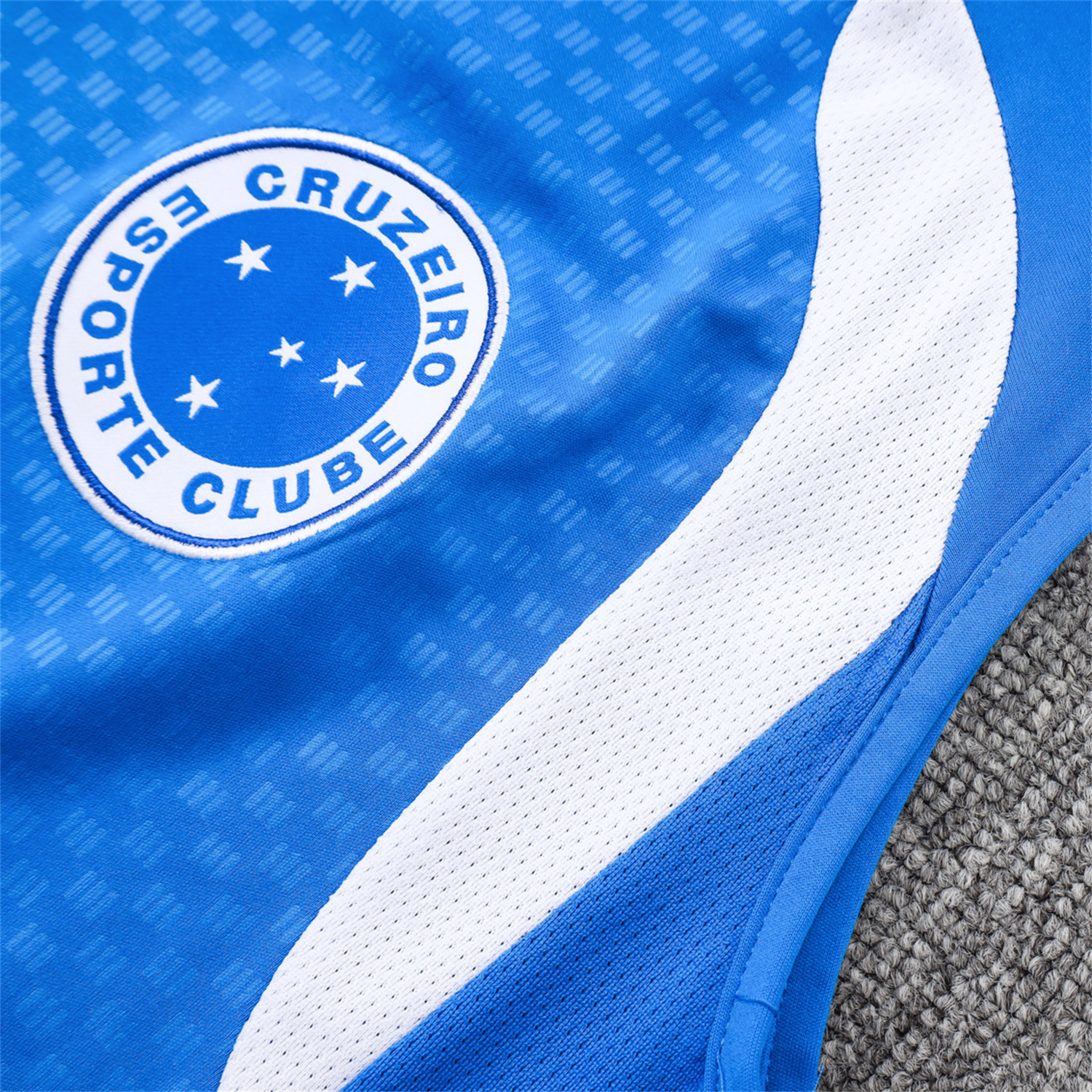 TKH-turbokithub-Cruzeiro 25-26 Vest Training Set - Ocean Blue Vest and Dark Blue Shorts