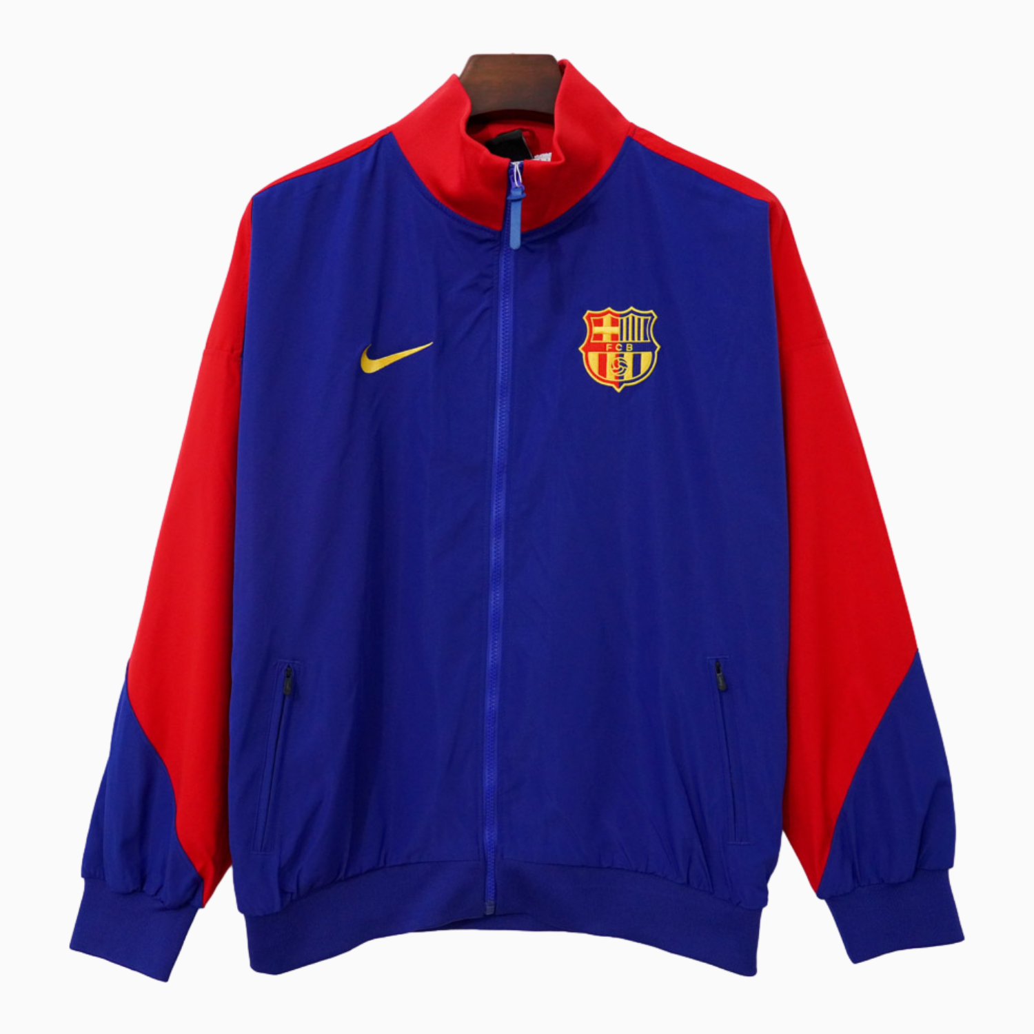 TKH-turbokithub-Retro Barcelona 24-25 Windbreaker Jacket - Blue Red