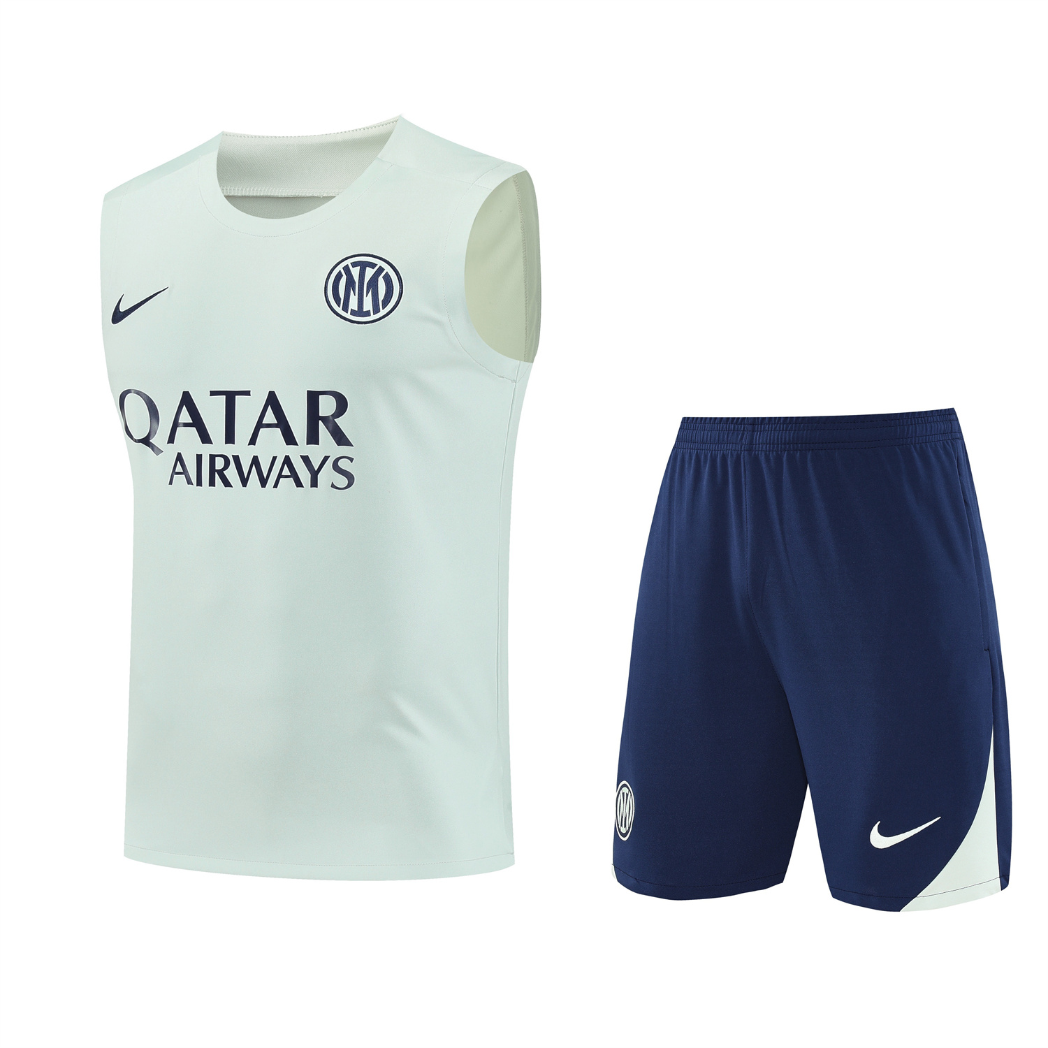 TKH-turbokithub-Inter Milan 25-26 Vest Training Set - White Vest & Blue Shorts