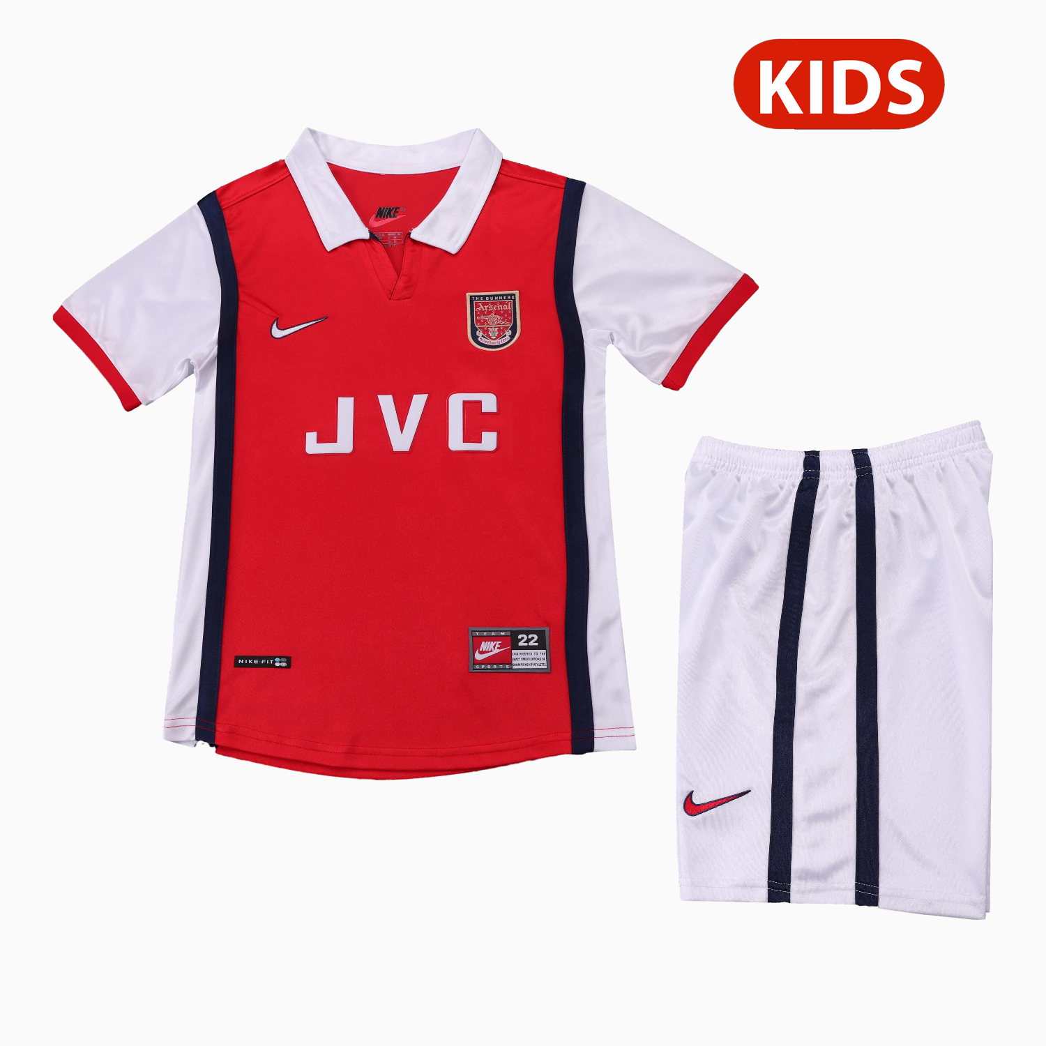 TKH-turbokithub-Retro Arsenal 1998-99 Home Kids Kit