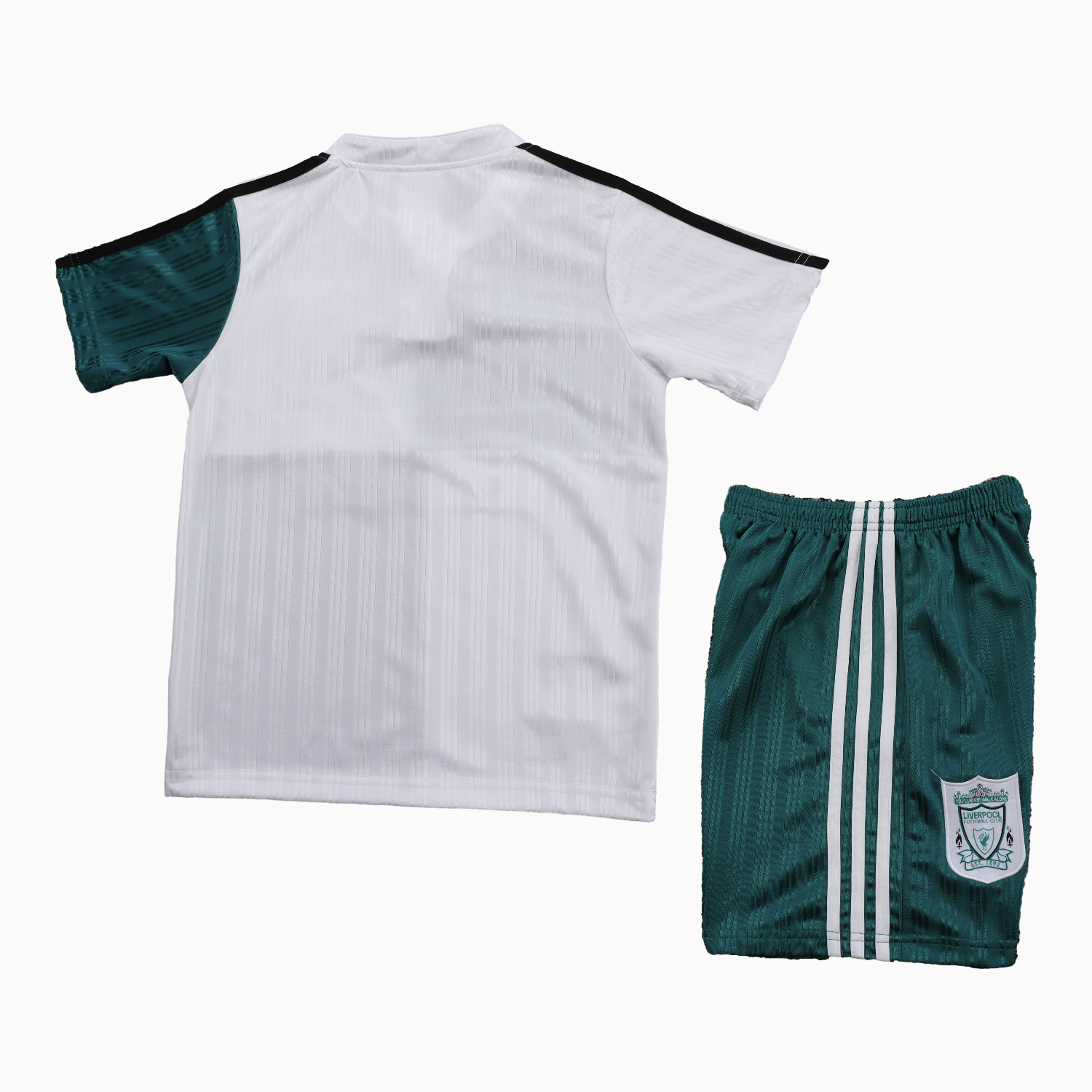 TKH-turbokithub-Retro Liver.pool 1995-96 Away White And Green Kids Kit