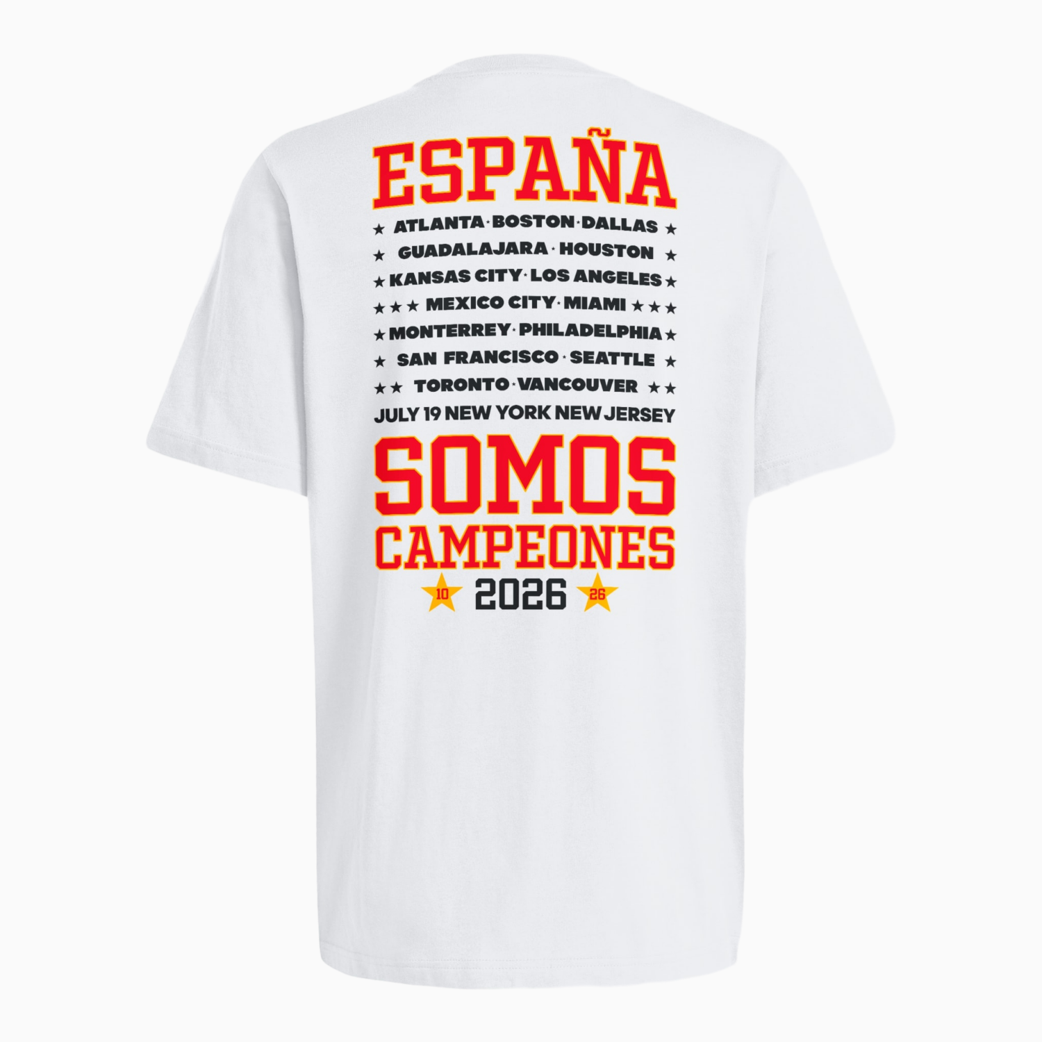 TKH-turbokithub-Spain 2026 World Cup Somos Campeones White T-shirt