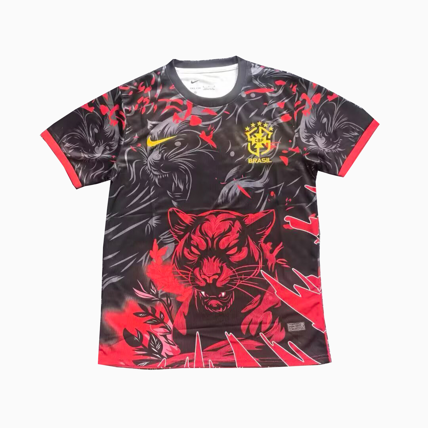 TKH-turbokithub-Brazil 25-26 Leopard Red And Black Jersey - Fans Version