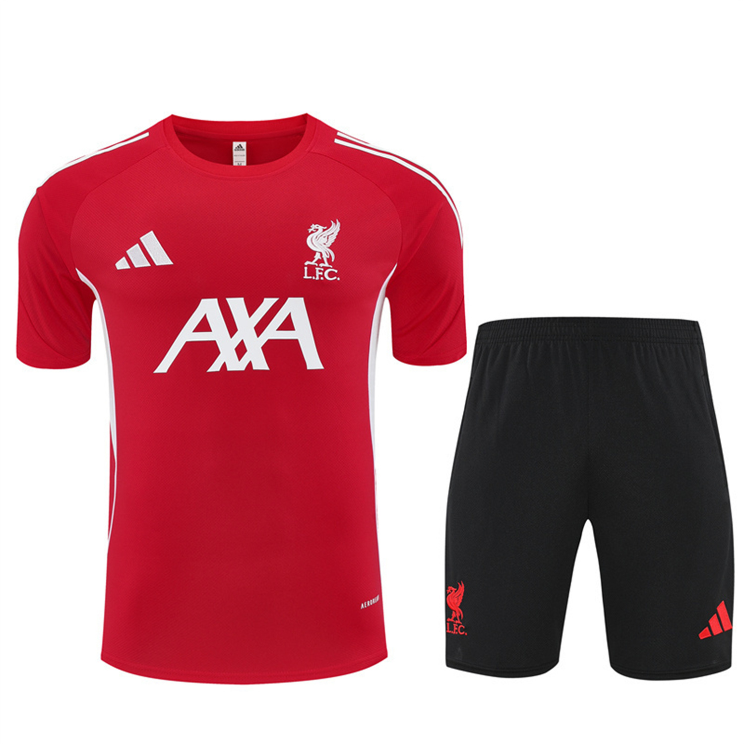 TKH-turbokithub-Liver.pool 25-26 Short-Sleeve Training Set - Red Top & Black Shorts