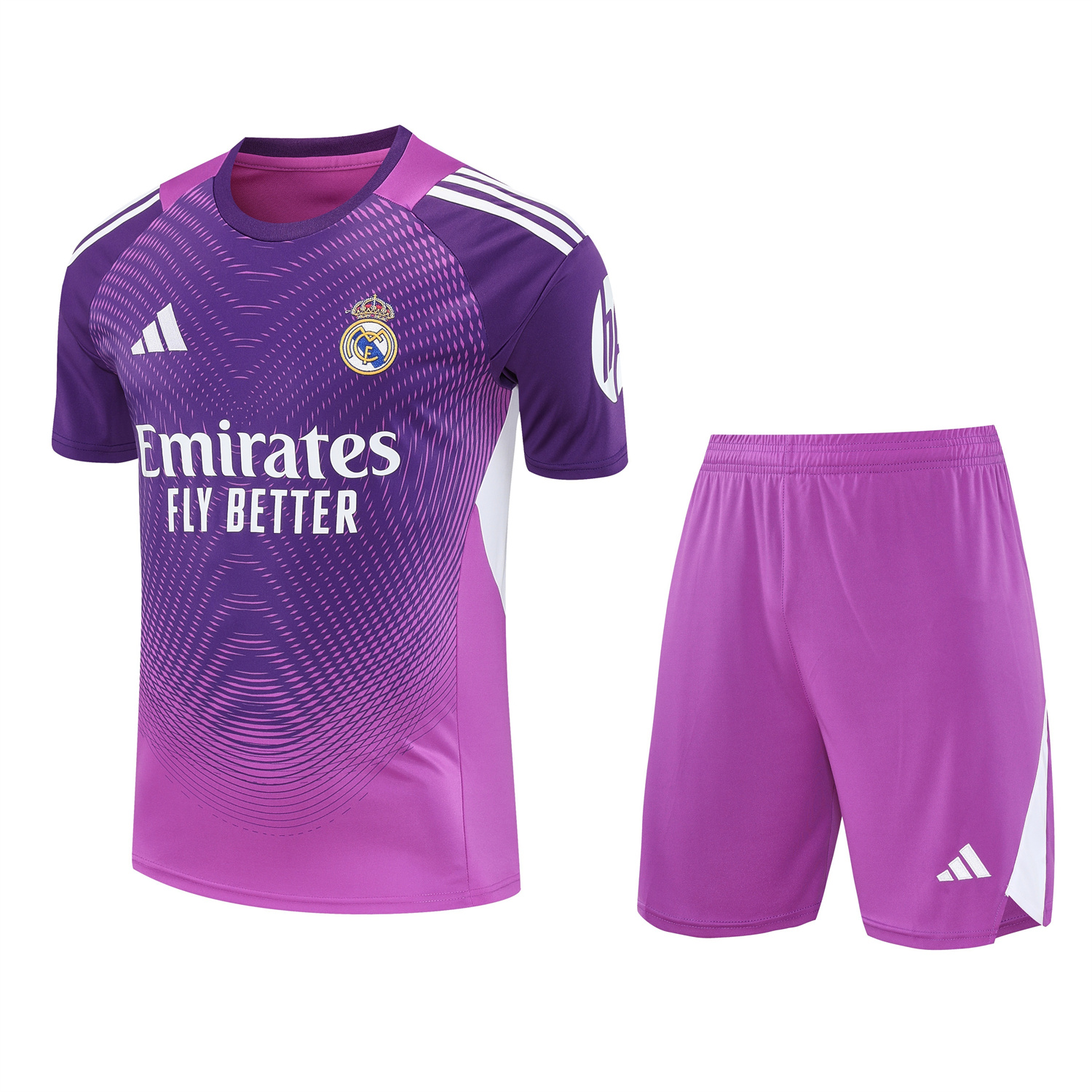 TKH-turbokithub-Real Madrid 25-26 Short-Sleeve Training Set - Purple Top & Purple Shorts