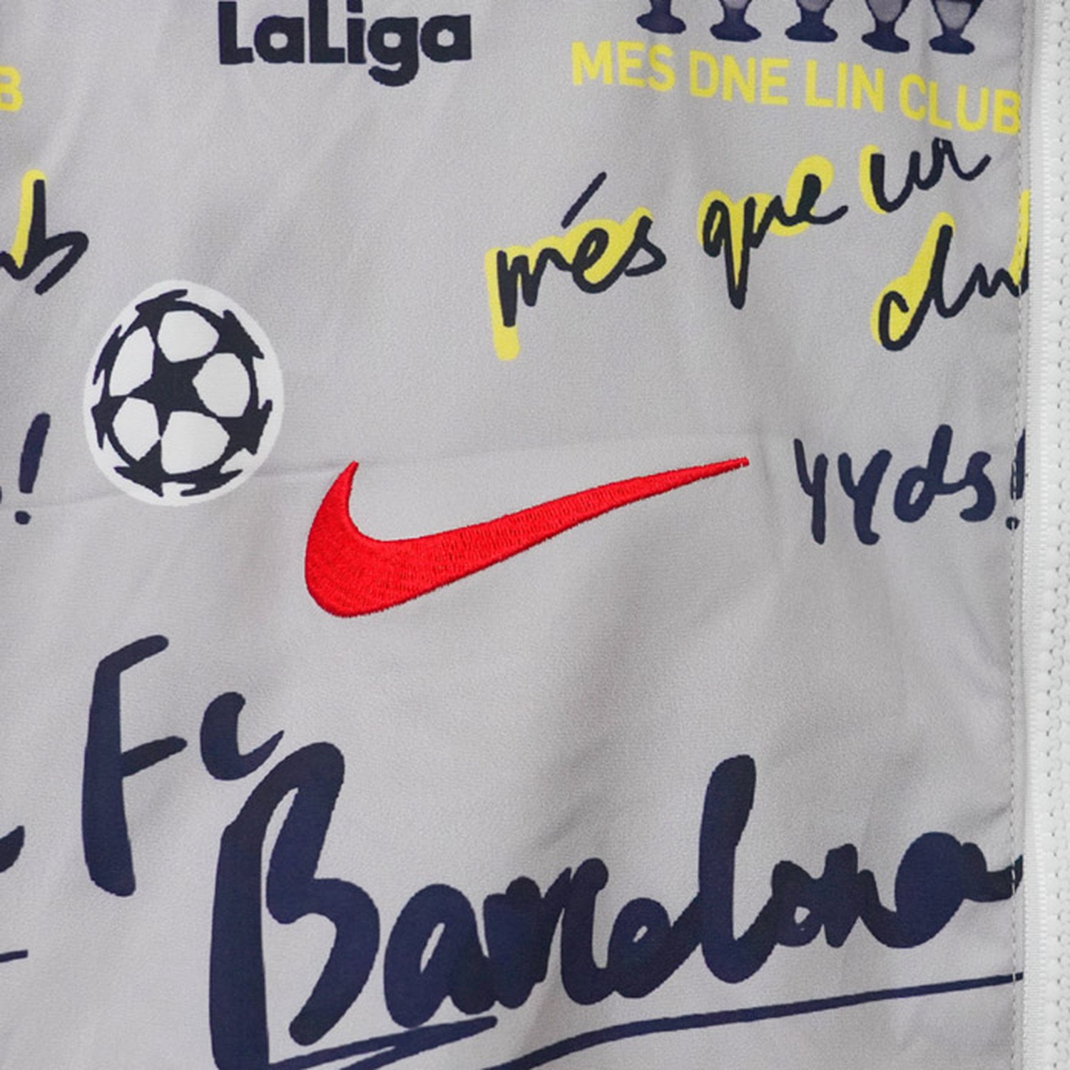 TKH-turbokithub-Barcelona 26-27 Barca Fonts Windbreaker Jacket - Grey