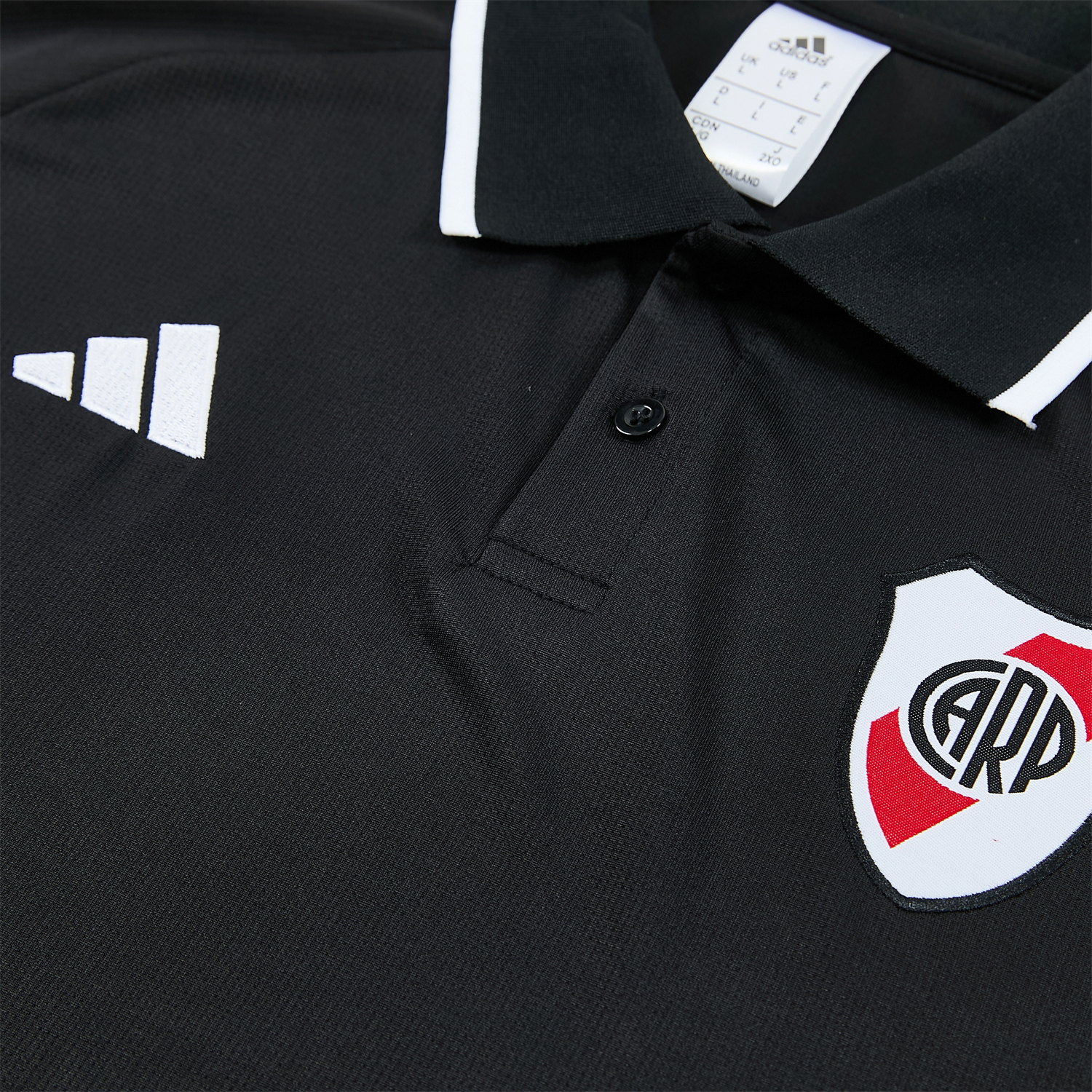 TKH-turbokithub-River Plate 25-26 POLO Short-Sleeve Training Set - Black Top and Black Pants