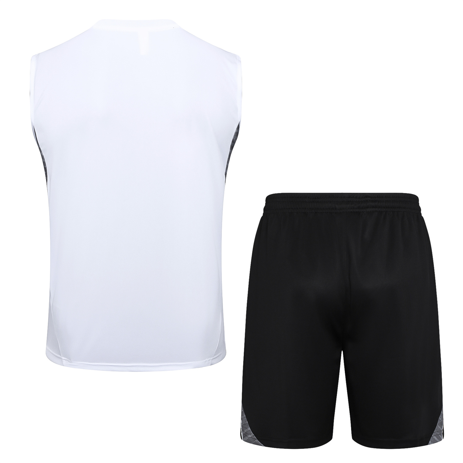 TKH-turbokithub-Real Madrid 25-26 Vest Training Set - White Vest and Black Shorts