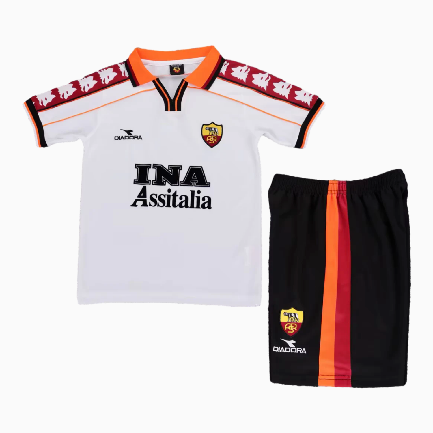 TKH-turbokithub-Retro Roma 1998-99 Away Kids Kit