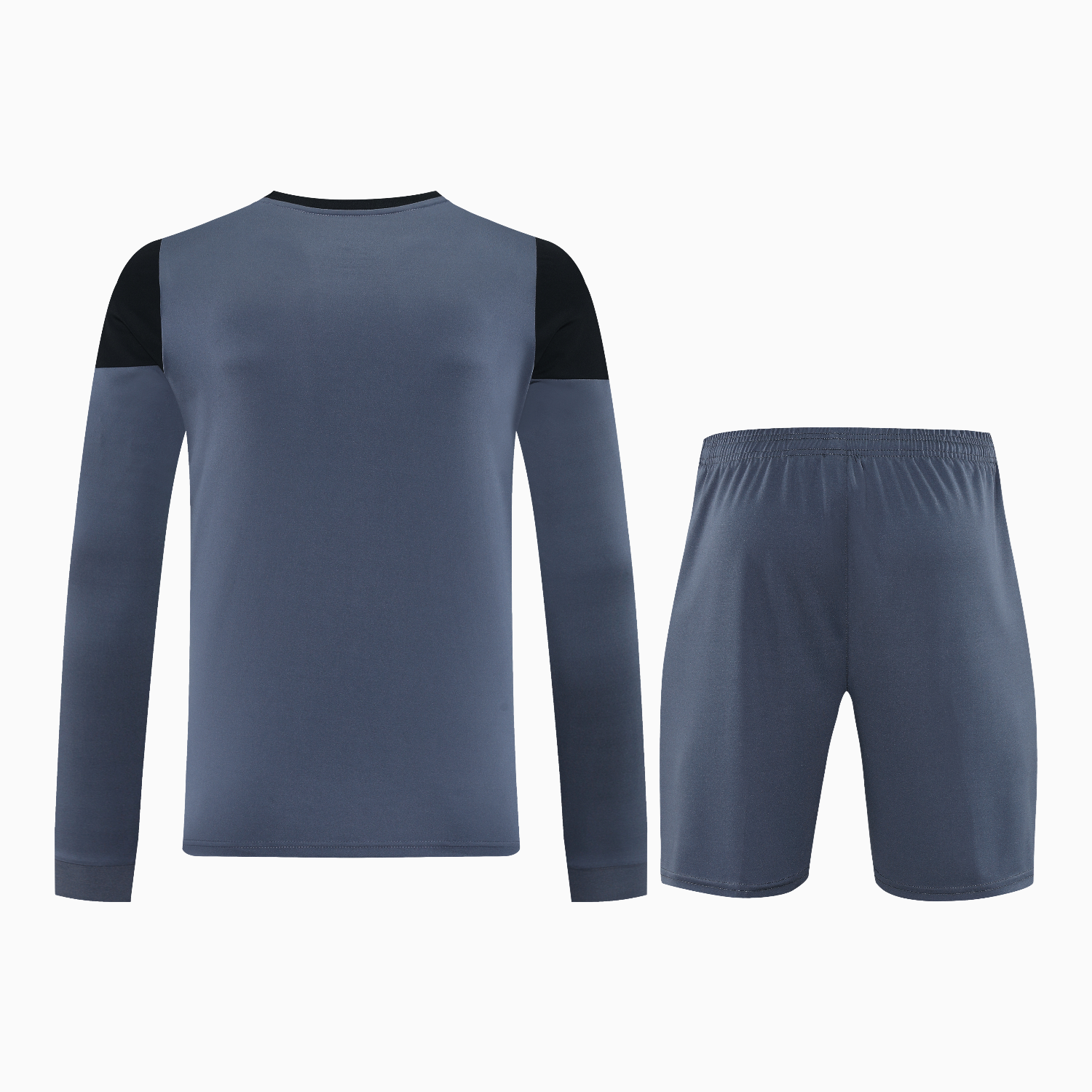 TKH-turbokithub-Real Madrid 25-26 Long-Sleeve Training Set - Deep Gray Top & Gray Shorts