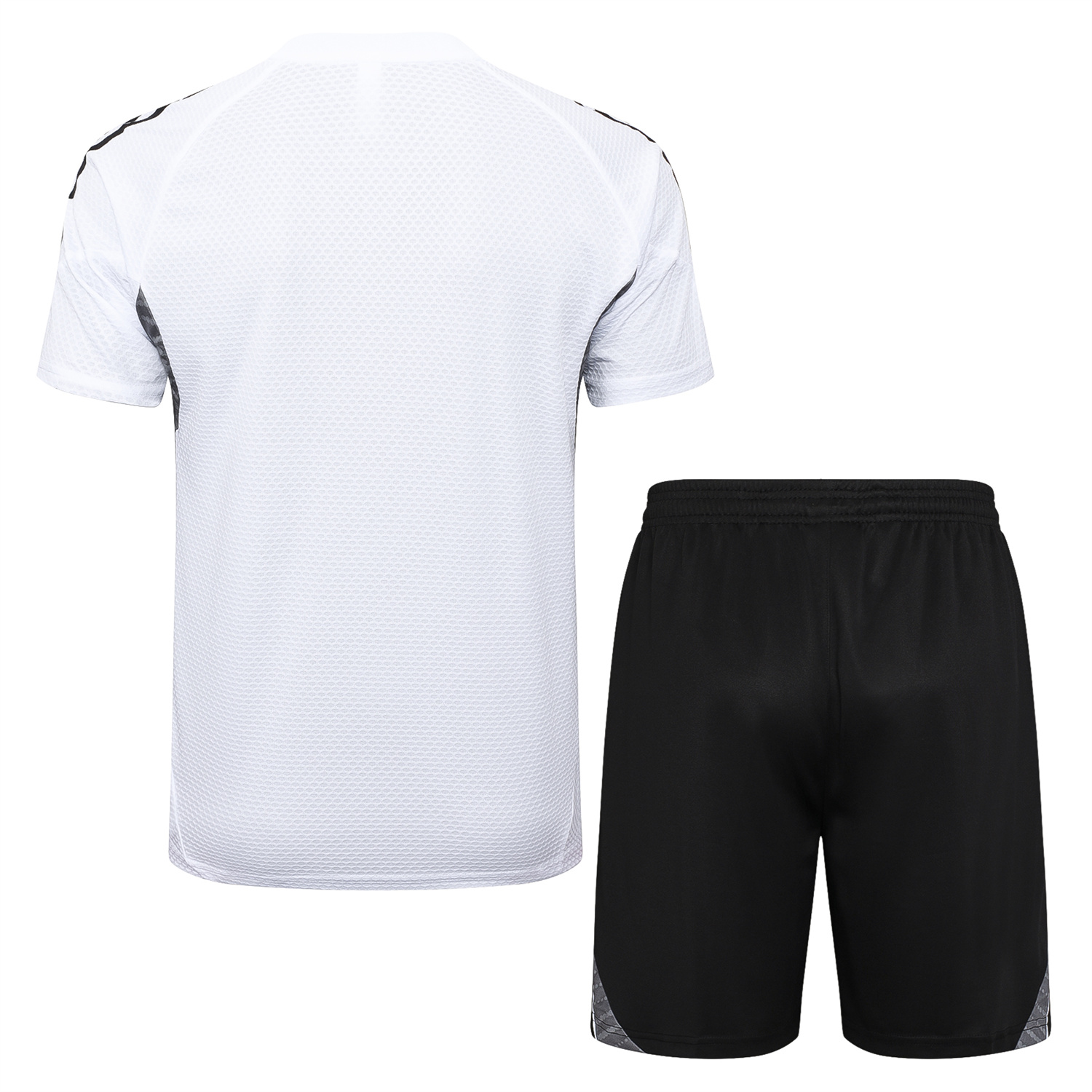 TKH-turbokithub-Real Madrid 25-26 Short-Sleeve Training Set - White Top and Black Shorts