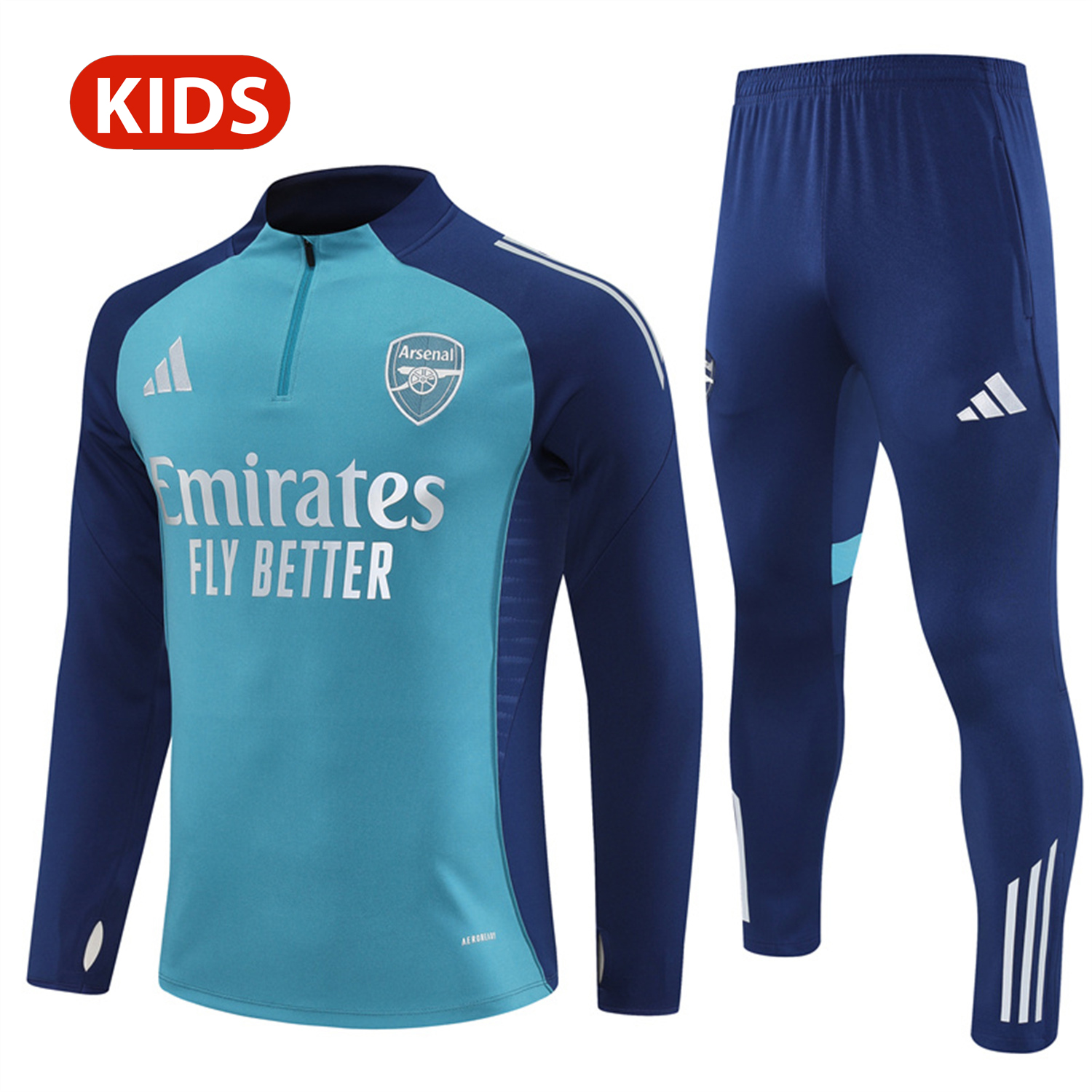 TKH-turbokithub-Arsenal 25-26 Kid Long Sleeves Training Set - Green Top & Green Pants