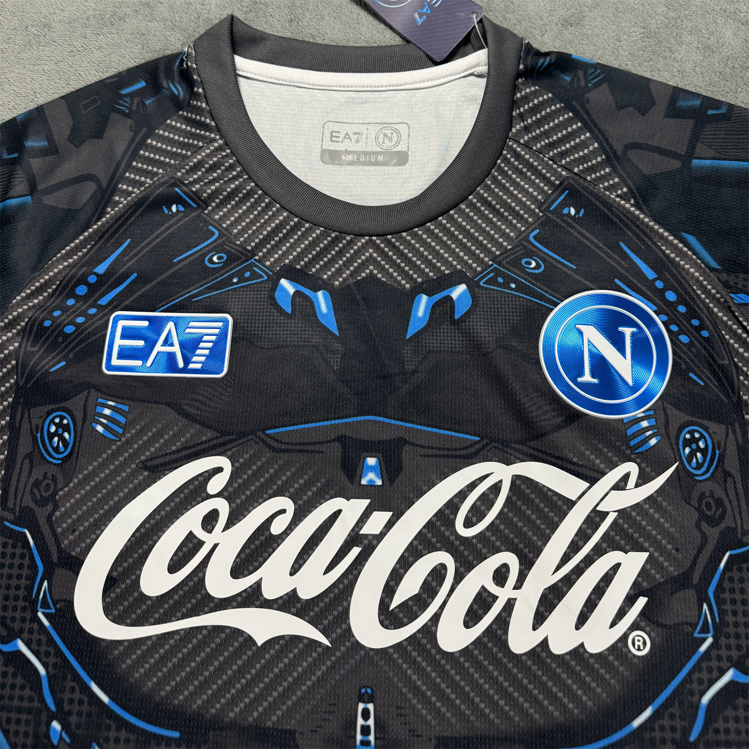 TKH-turbokithub-Napoli 25-26 Black Mecha Training Jersey - Fans Version