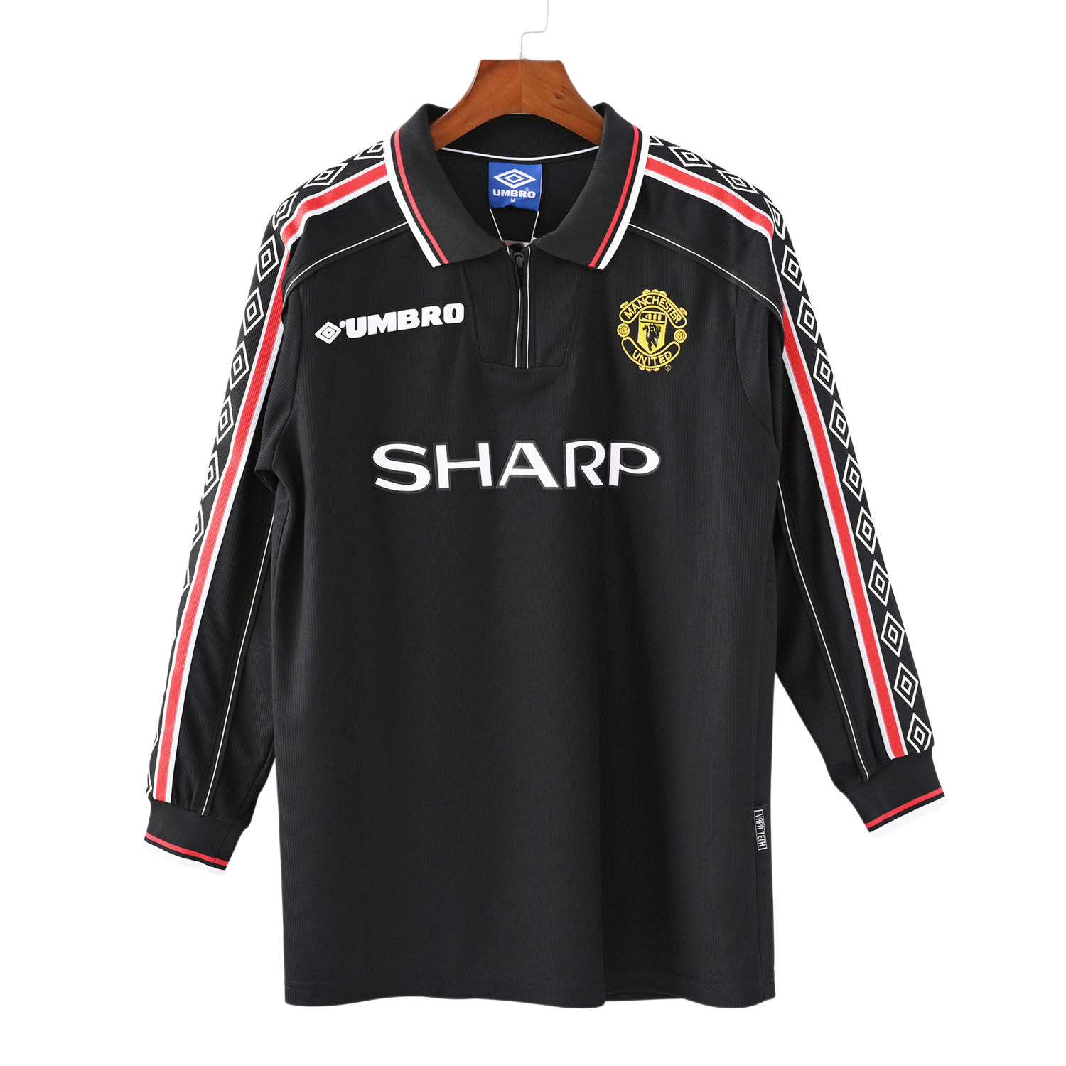 TKH-turbokithub-Retro Manchester United 1998-99 Black Long Sleeves Jersey