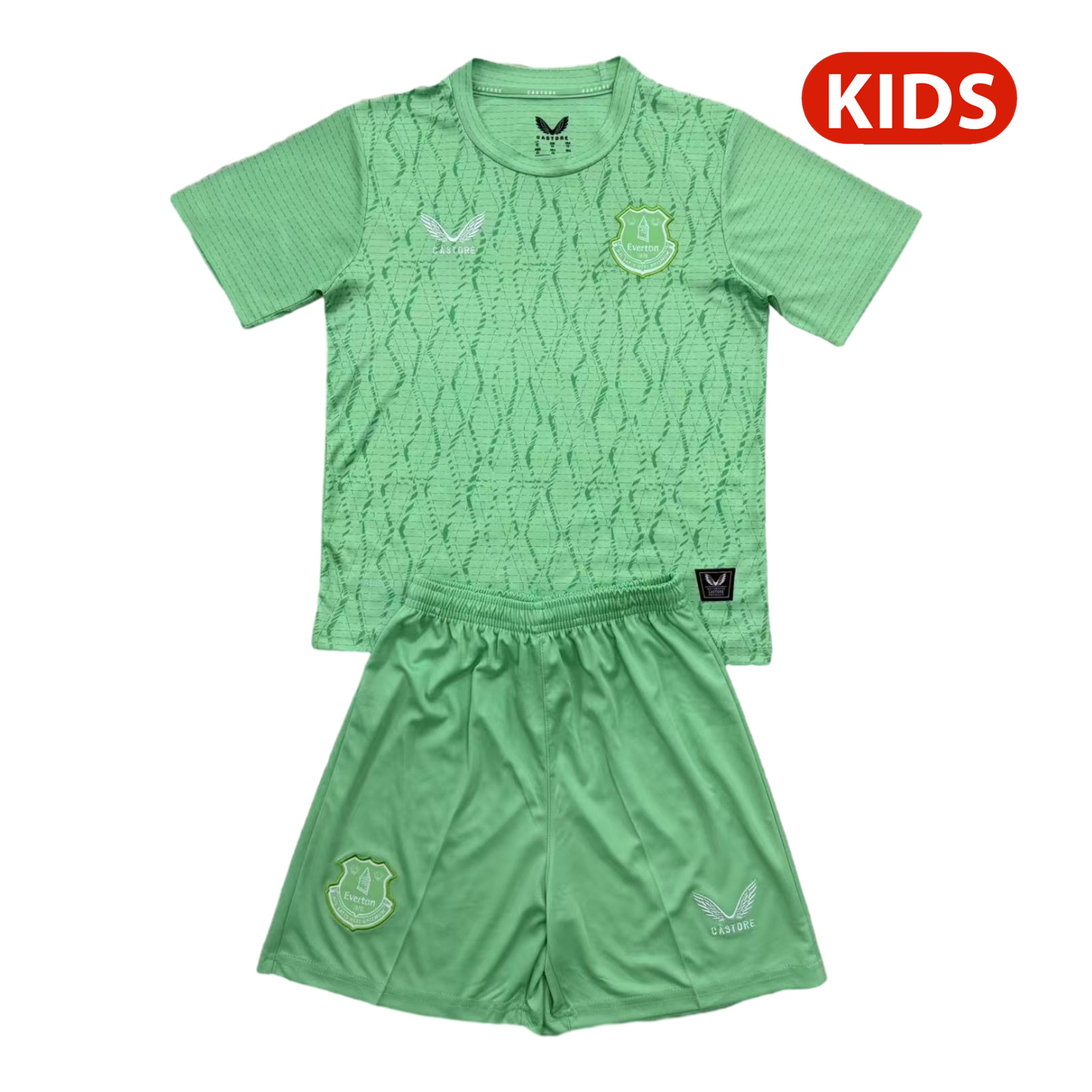 TKH-turbokithub-Everton 25-26 Green Goalkeeper Kids Kit