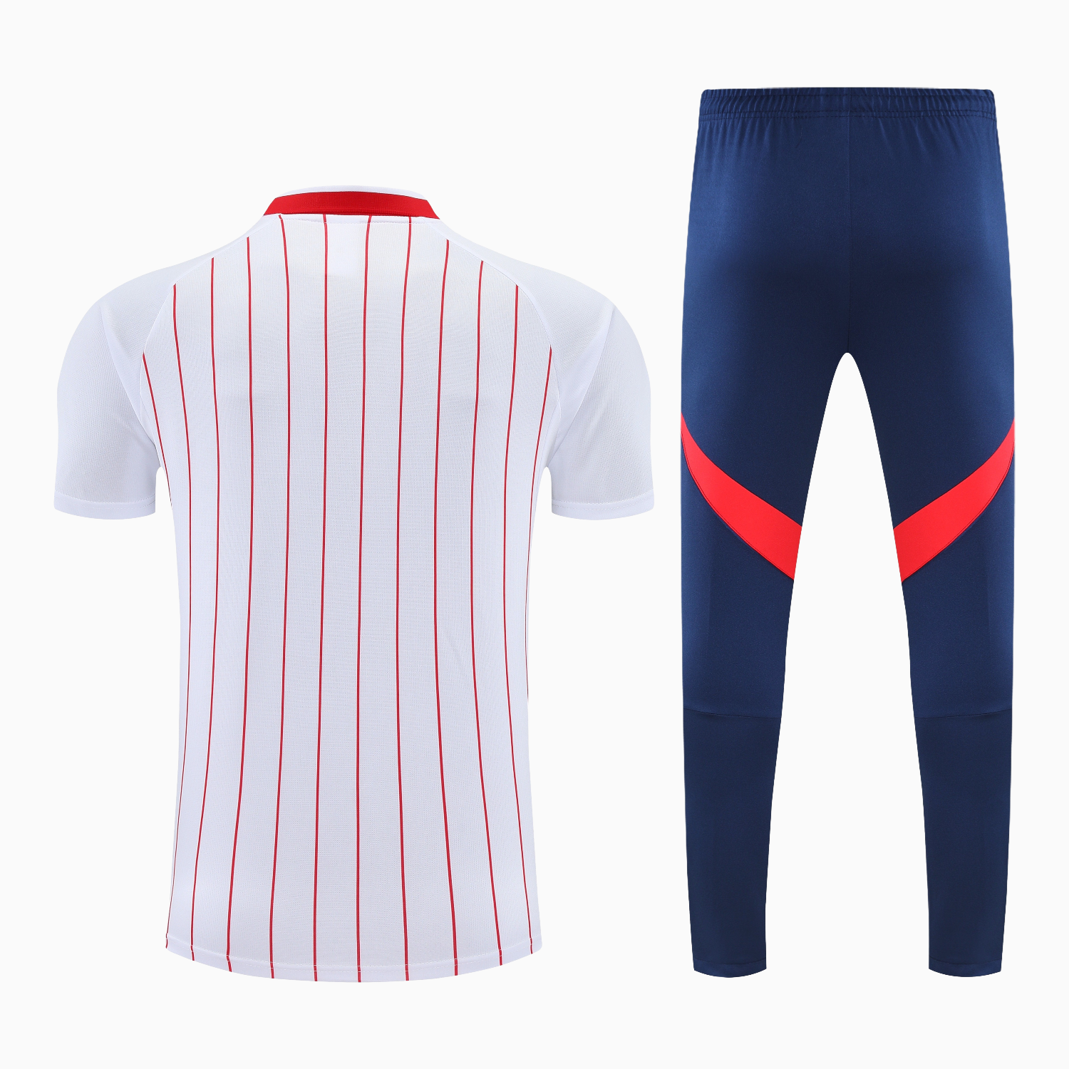 TKH-turbokithub-Arsenal 25-26 POLO Short-Sleeve Training Set - White Top and Deep Blue Pants