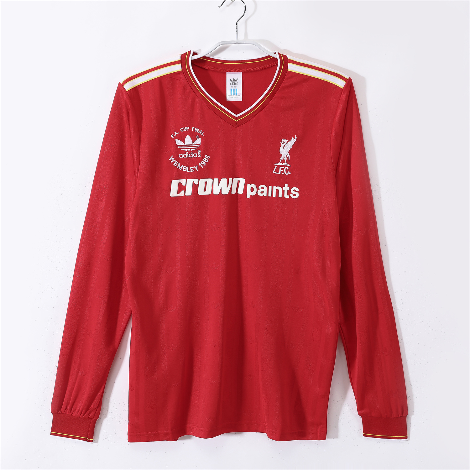 TKH-turbokithub-Retro Liver.pool 1986 Home Long Sleeves Jersey - FA CUP FINAL Version