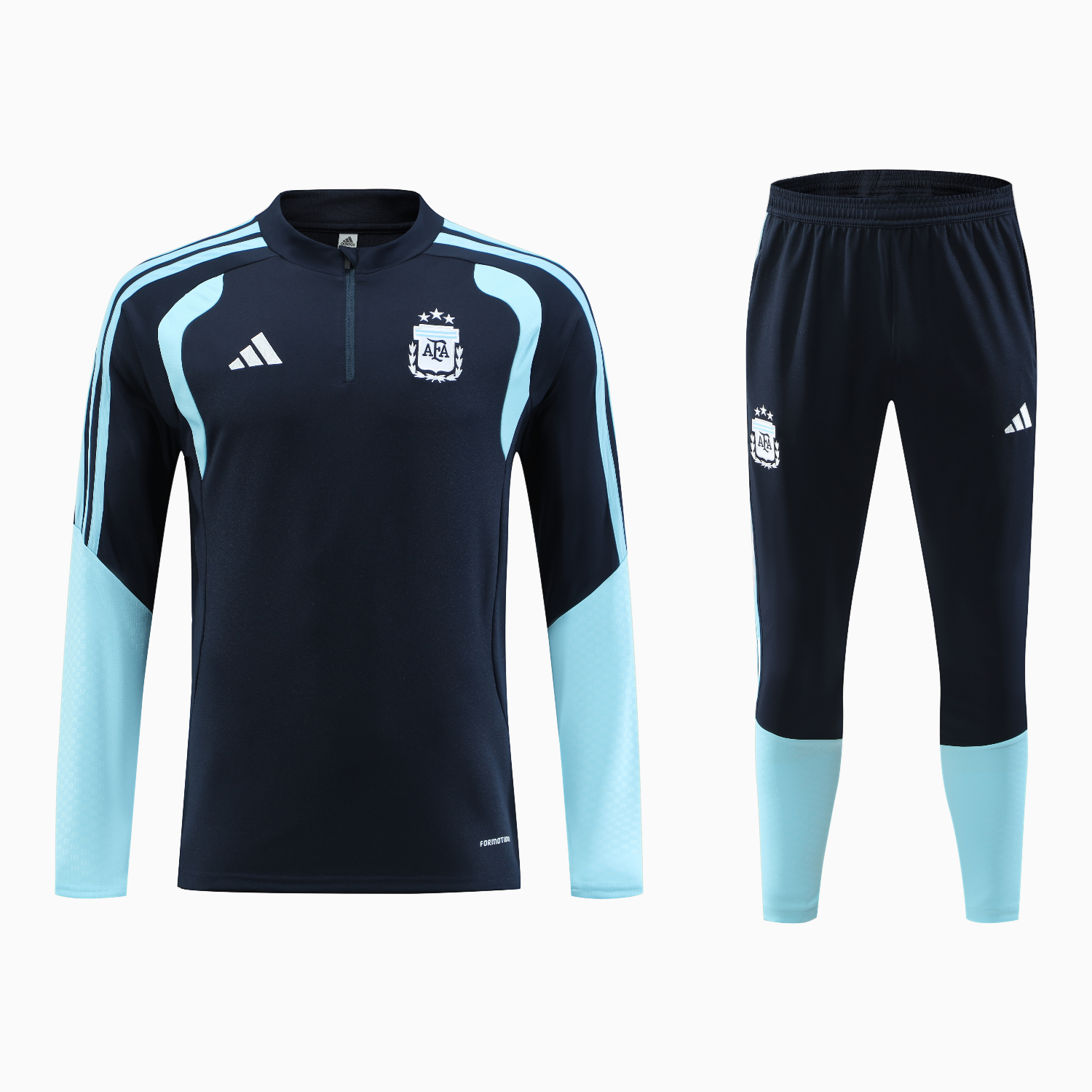 TKH-turbokithub-Argentina 2026 Kids Long Sleeve Training Set - Blue Black Top & Pants