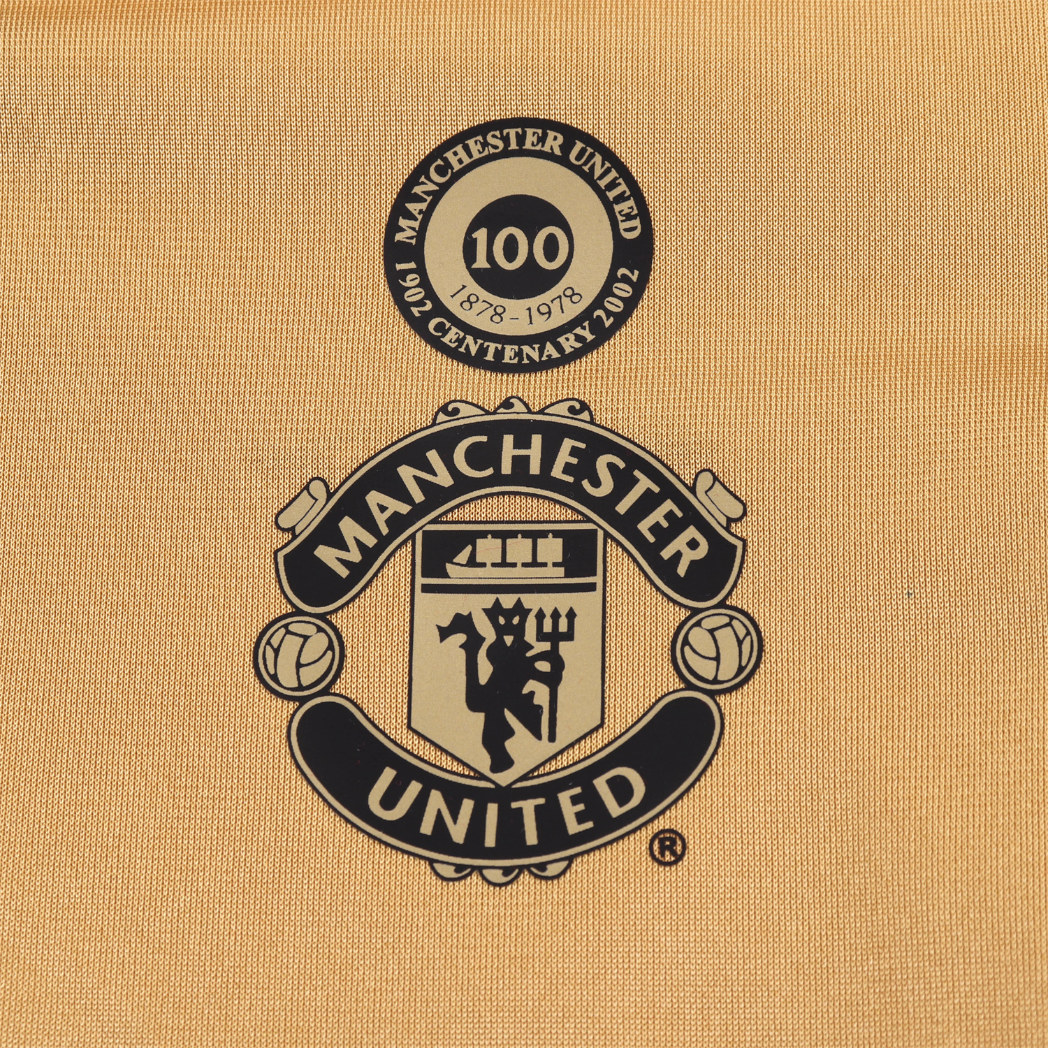 TKH-turbokithub-Retro Manchester United 2001-02 100th Centery Kids Kit - Yellow