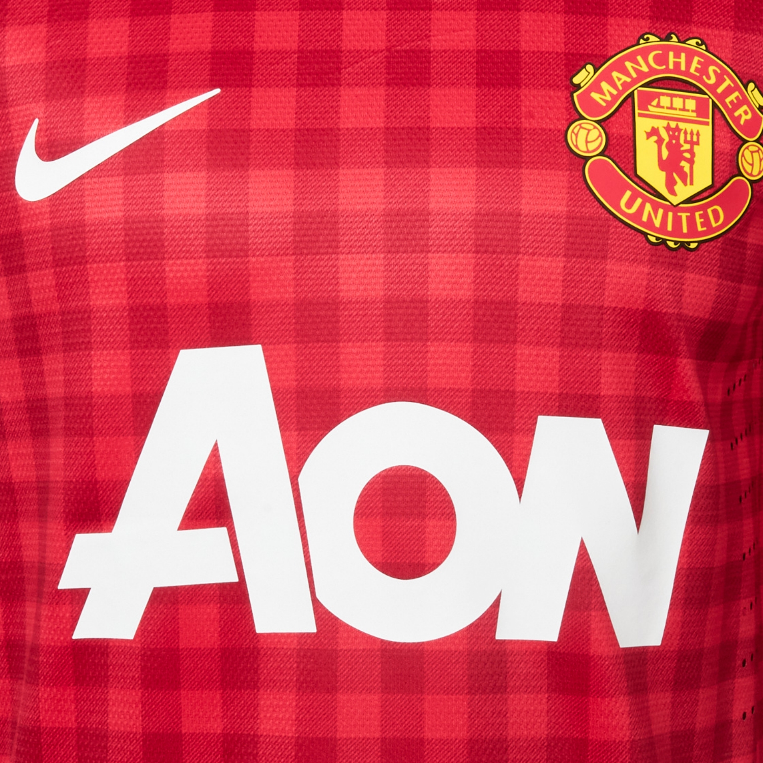 TKH-turbokithub-Retro Manchester United 2012-13 Home Long Sleeve Jersey - Player Version