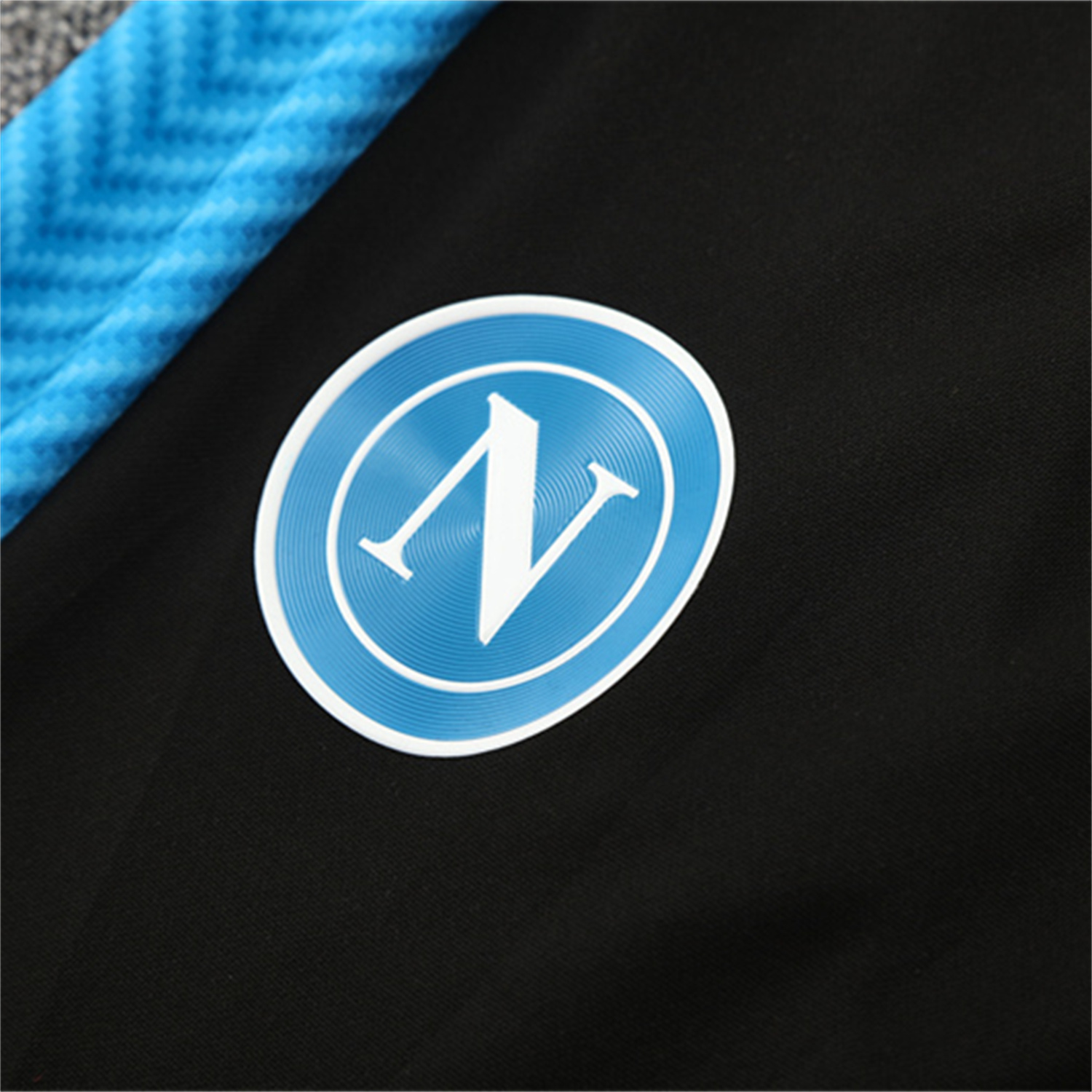 TKH-turbokithub-Napoli 25-26 Kids Long Sleeve Training Set - Gray Mecha Top & Black Pants