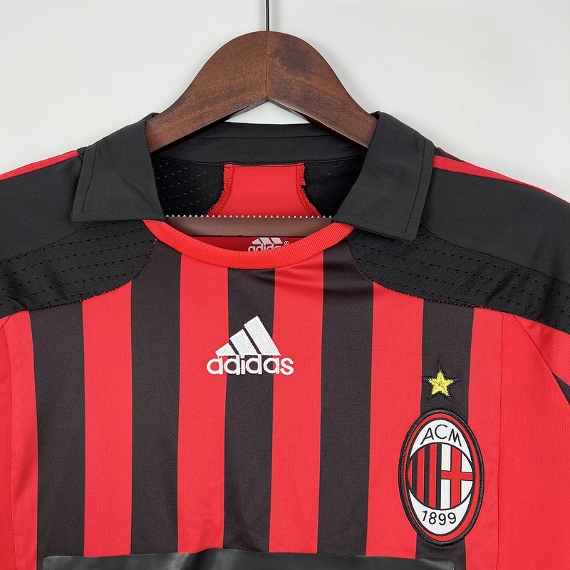 TKH-turbokithub-Retro AC Milan 2007-08 Home Long Sleeve Jersey