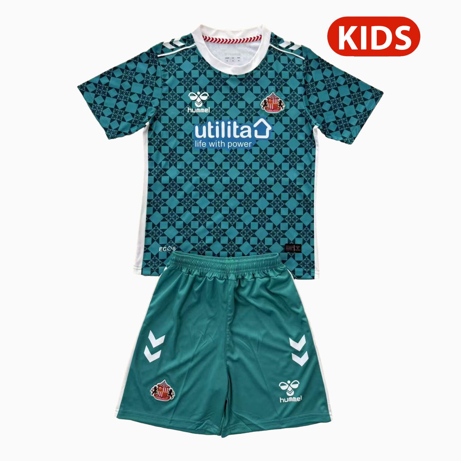 TKH-turbokithub-Sunderland 25-26 Green Goalkeeper Kids Kit