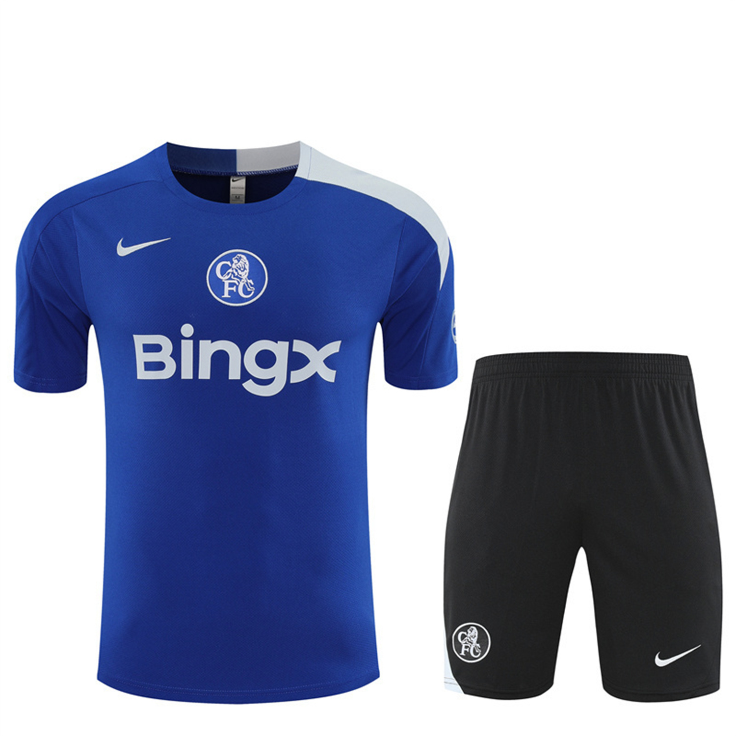 TKH-turbokithub-C.H.E.L.S.E.A 25-26 Short-Sleeve Training Set - Blue Top & Black Shorts