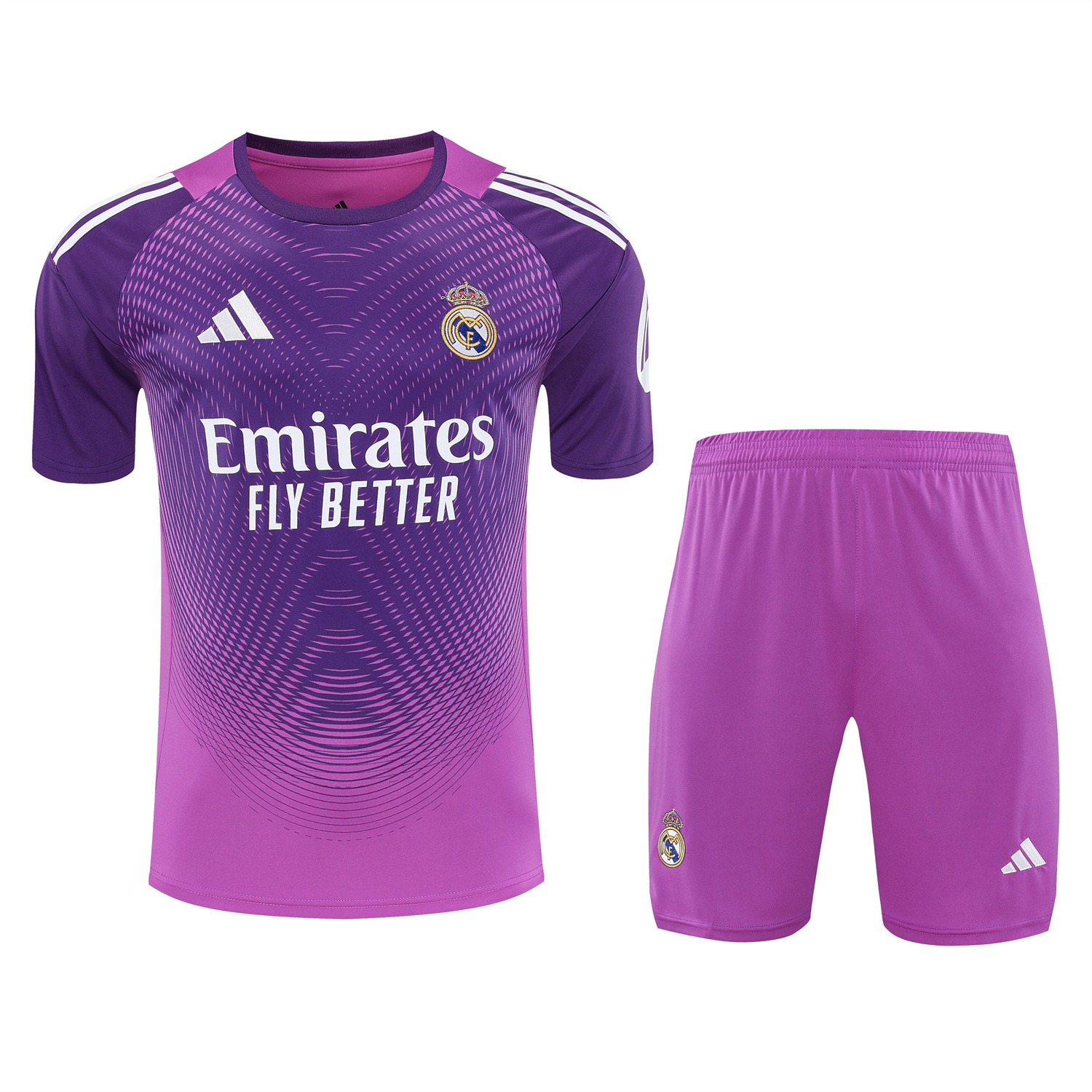 TKH-turbokithub-Real Madrid 25-26 Short-Sleeve Training Set - Purple Top & Purple Shorts