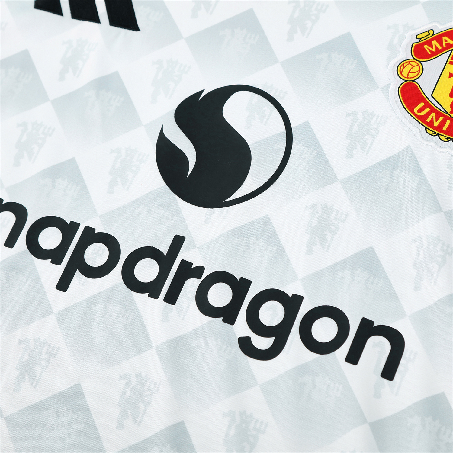 TKH-turbokithub-Manchester United 25-26 Short-Sleeve Training Set - Red Edge White Top & Black Shorts