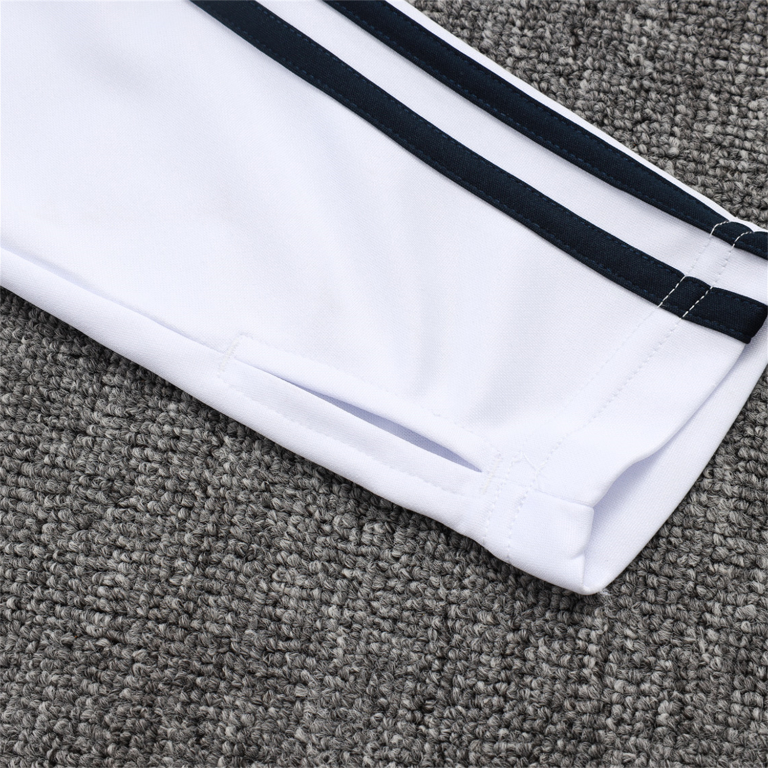 TKH-turbokithub-Real Madrid 25-26 Long Sleeve Training Set - White Urban Purist Style and Deep Blue Pants