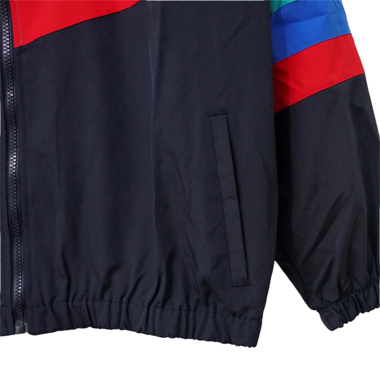 TKH-turbokithub-Retro Barcelona 1995-97 Windbreaker Jacket - Cyan And Black