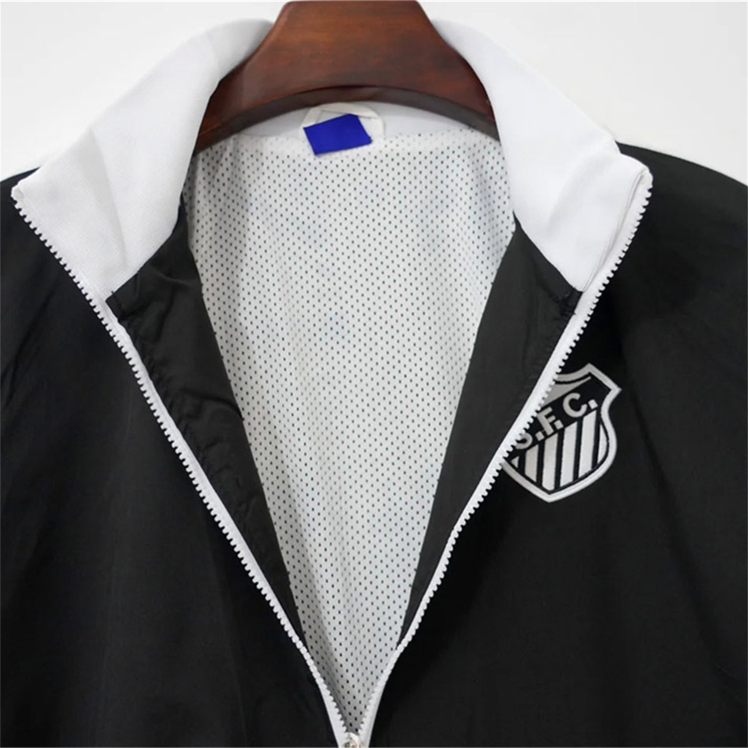 TKH-turbokithub-Santos 26-27 Black With White Edges Windbreaker Jacket