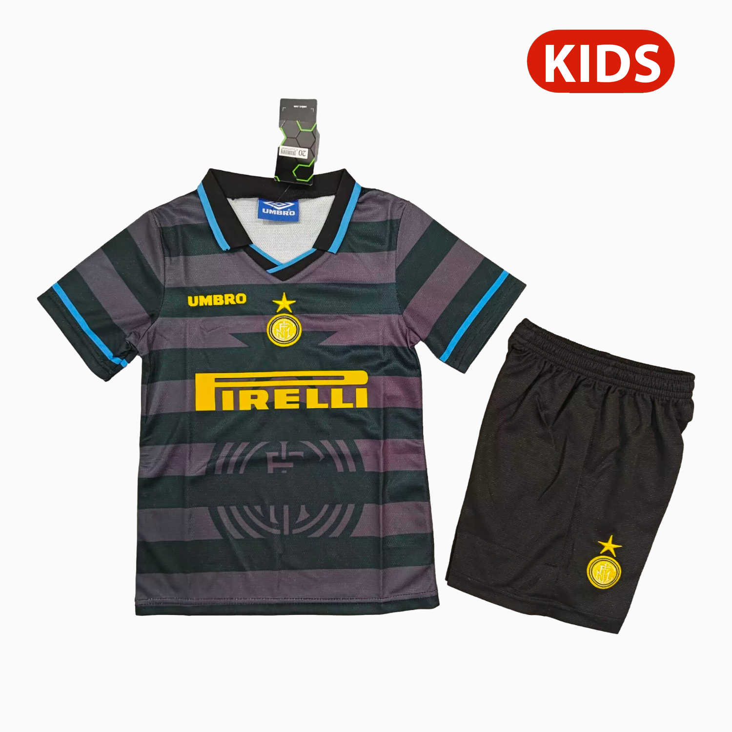TKH-turbokithub-Retro Inter Milan 1997-98 Third Kids Kit