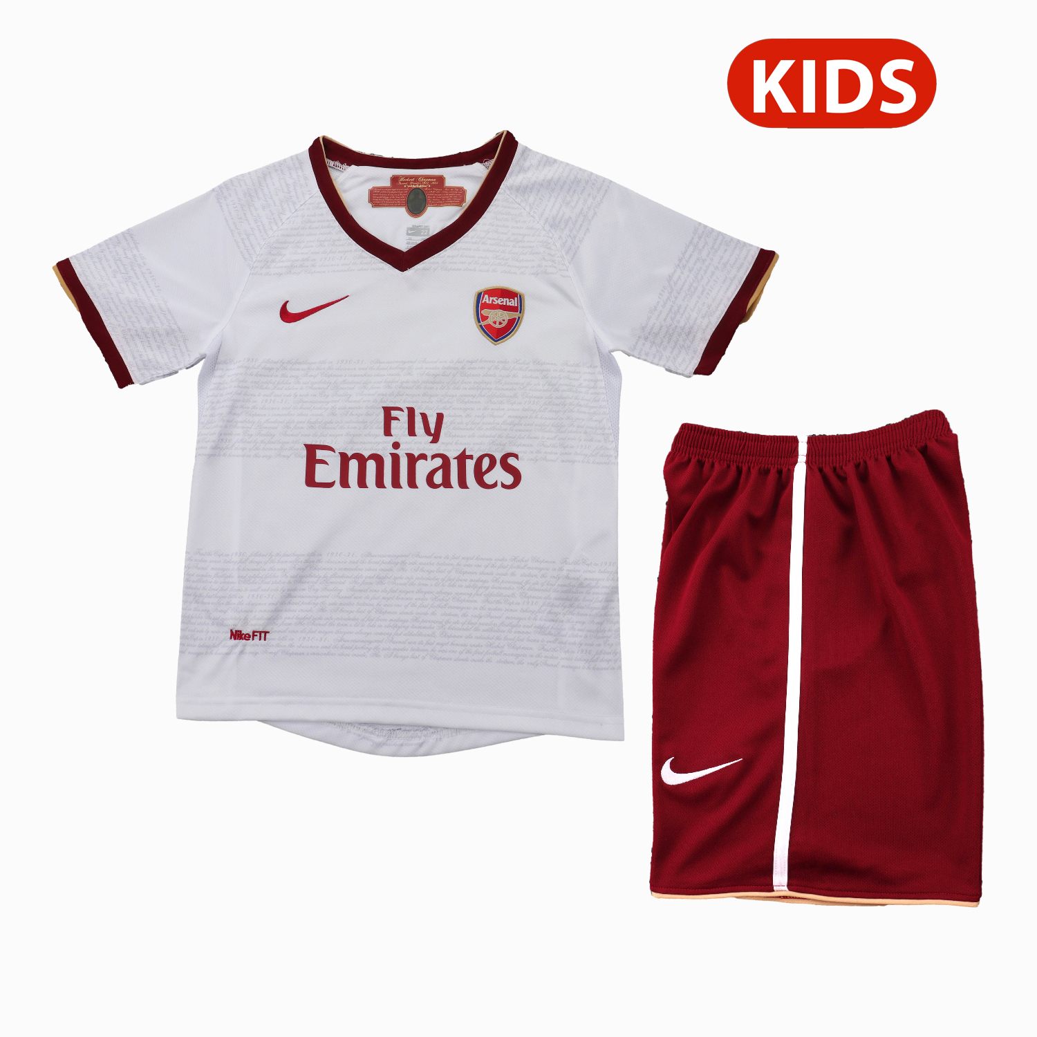 TKH-turbokithub-Retro Arsenal 2007-08 Away Kids Kit