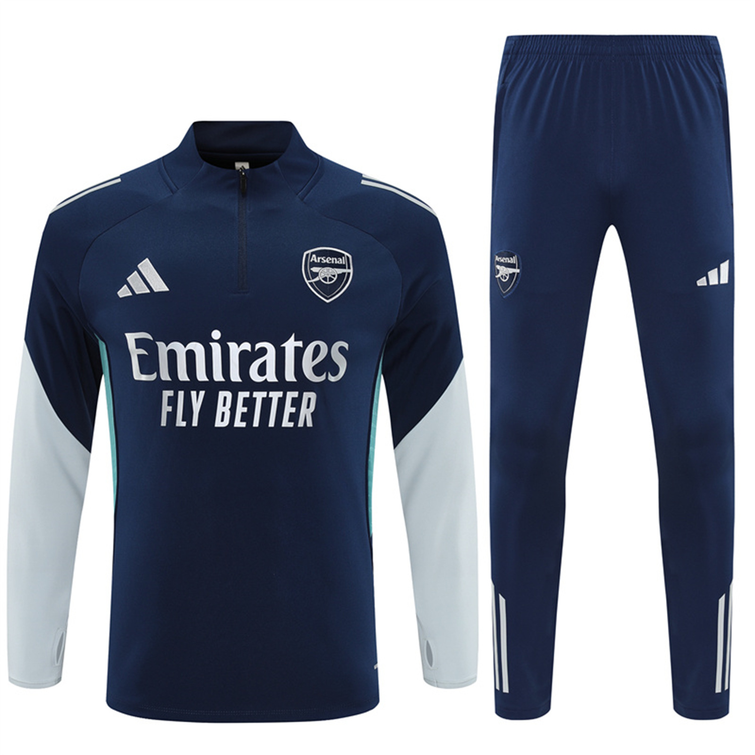 TKH-turbokithub-Arsenal 25-26 Long Sleeve Training Set - Royal Blue Top & Royal Blue Pants