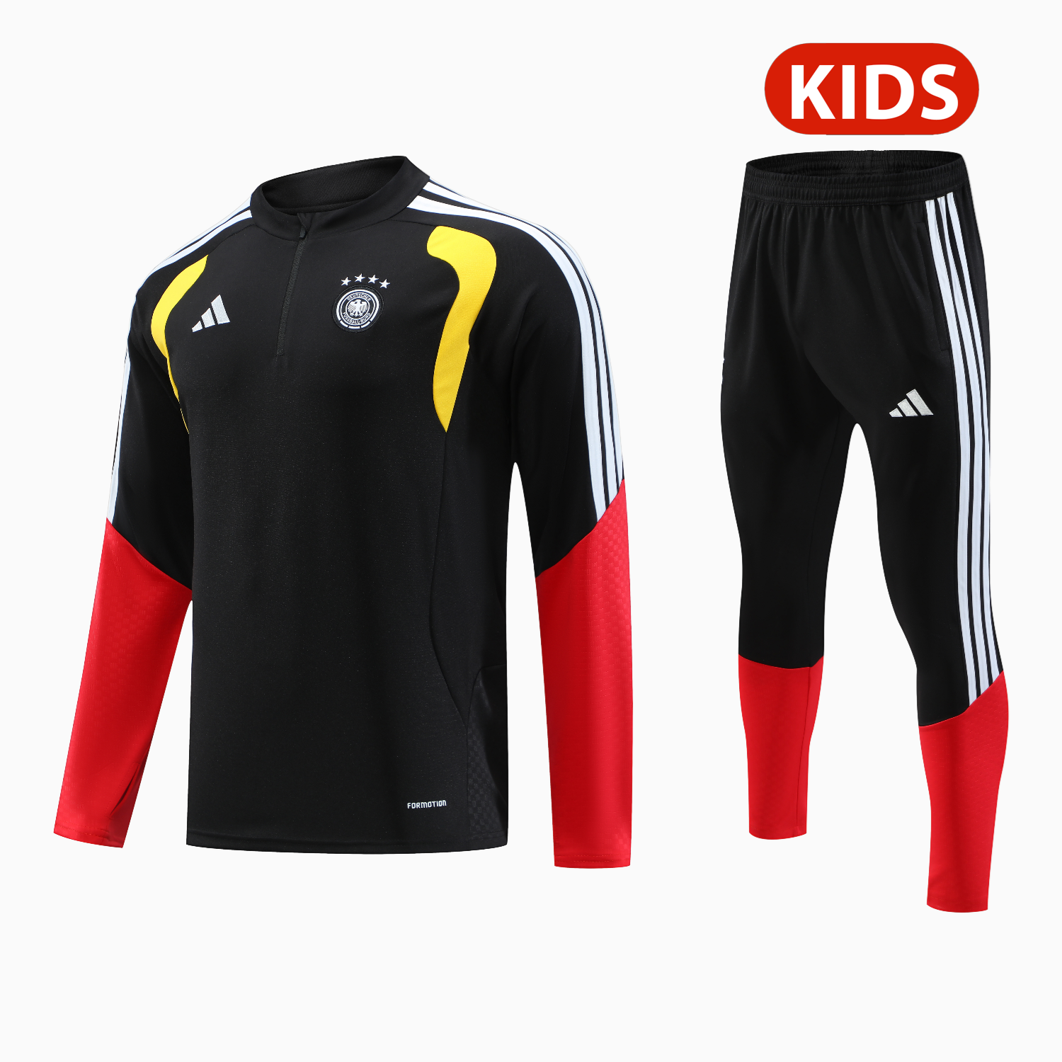 TKH-turbokithub-Germany 2026 Kids Long Sleeve Training Set - Black Top & Pants
