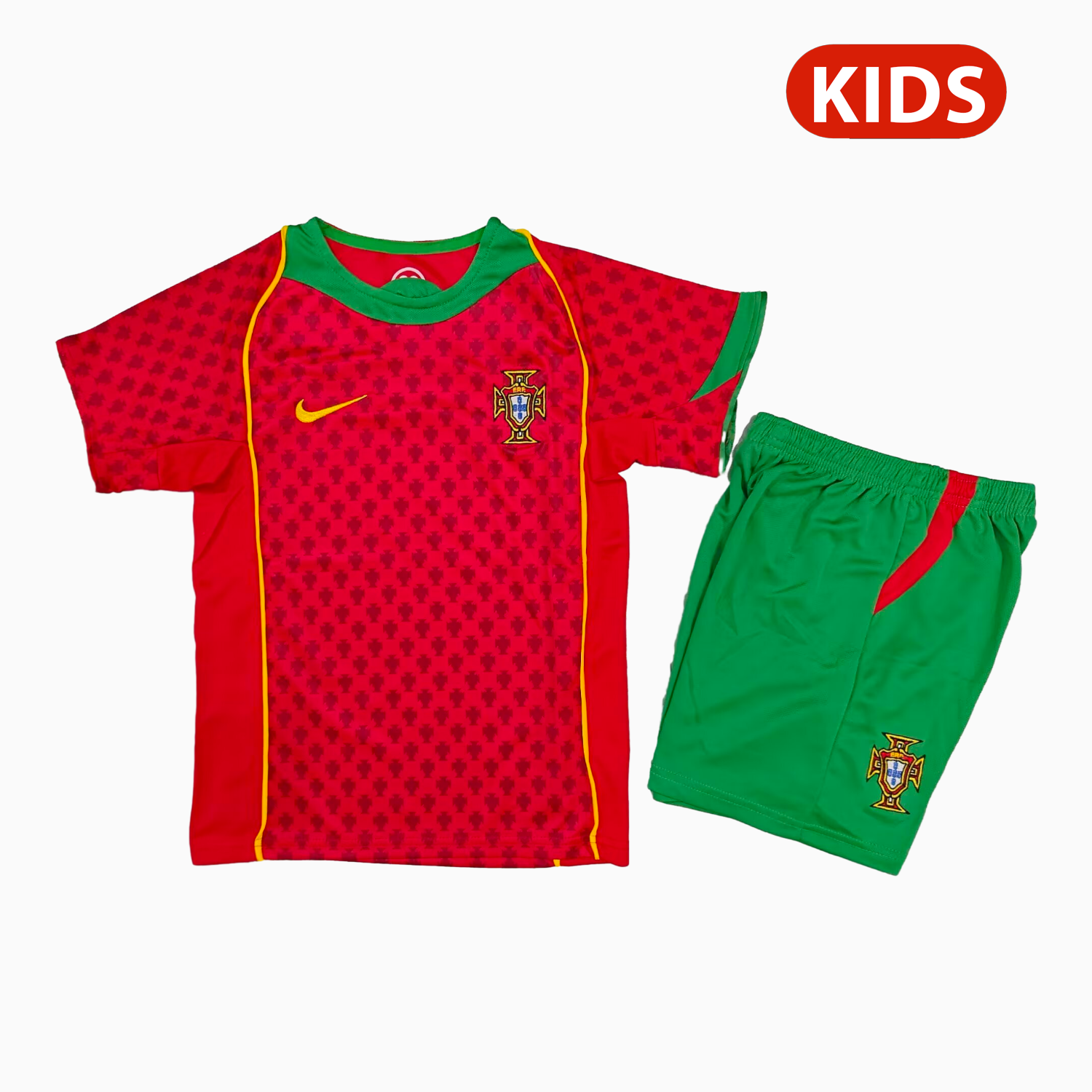 TKH-turbokithub-Retro Portugal 2004 Home Kids Kit