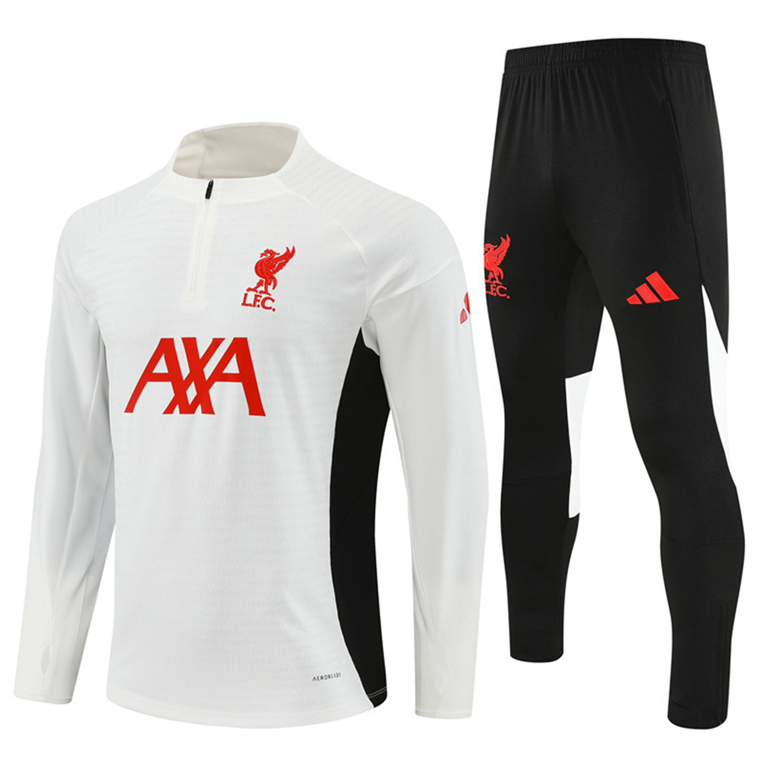 TKH-turbokithub-Liver.pool 25-26 Long Sleeve Training Set - Player Version - White Top & Black Pants