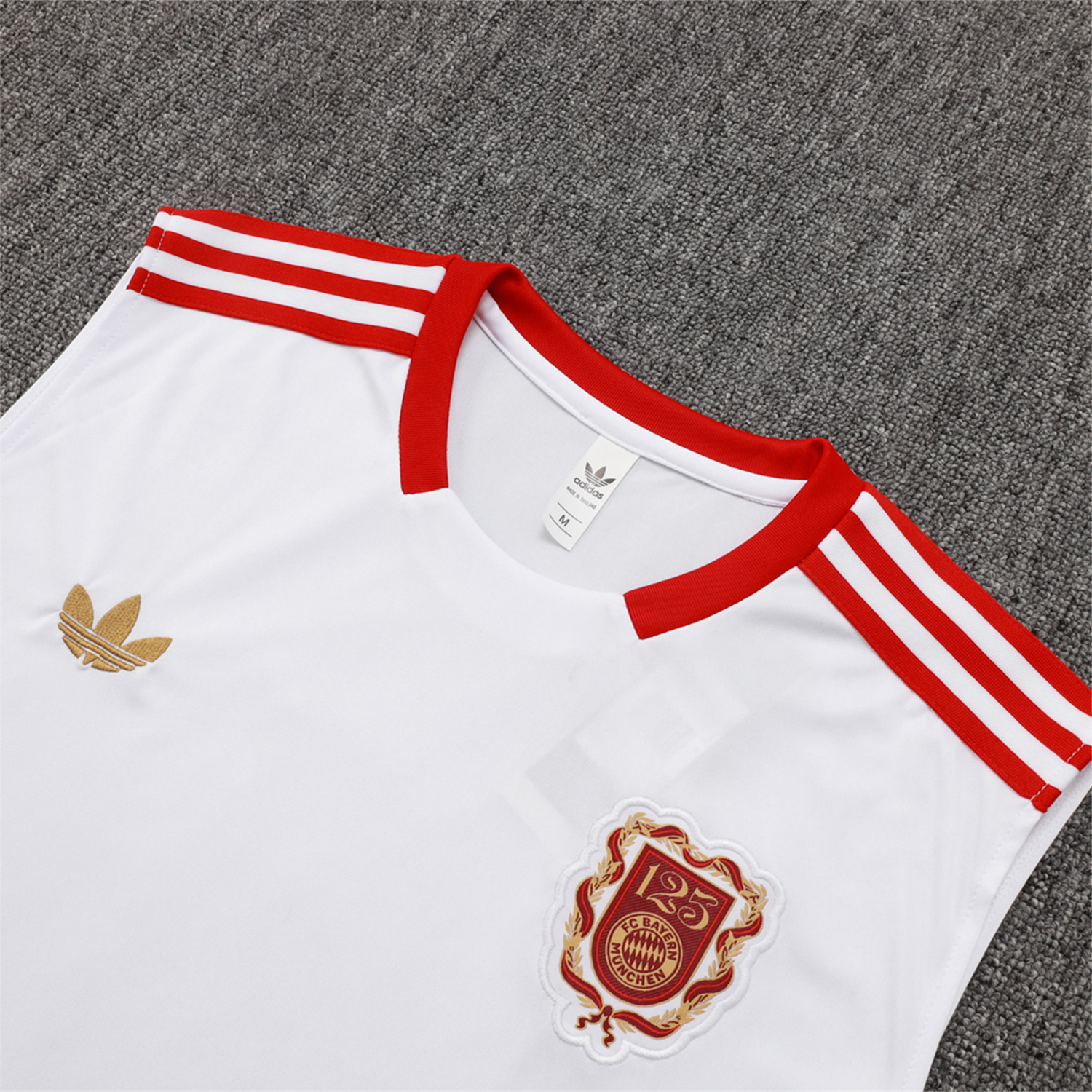 TKH-turbokithub-Bayern Munich 2025 125th Anniversary Vest Training Set - White Top and Shorts