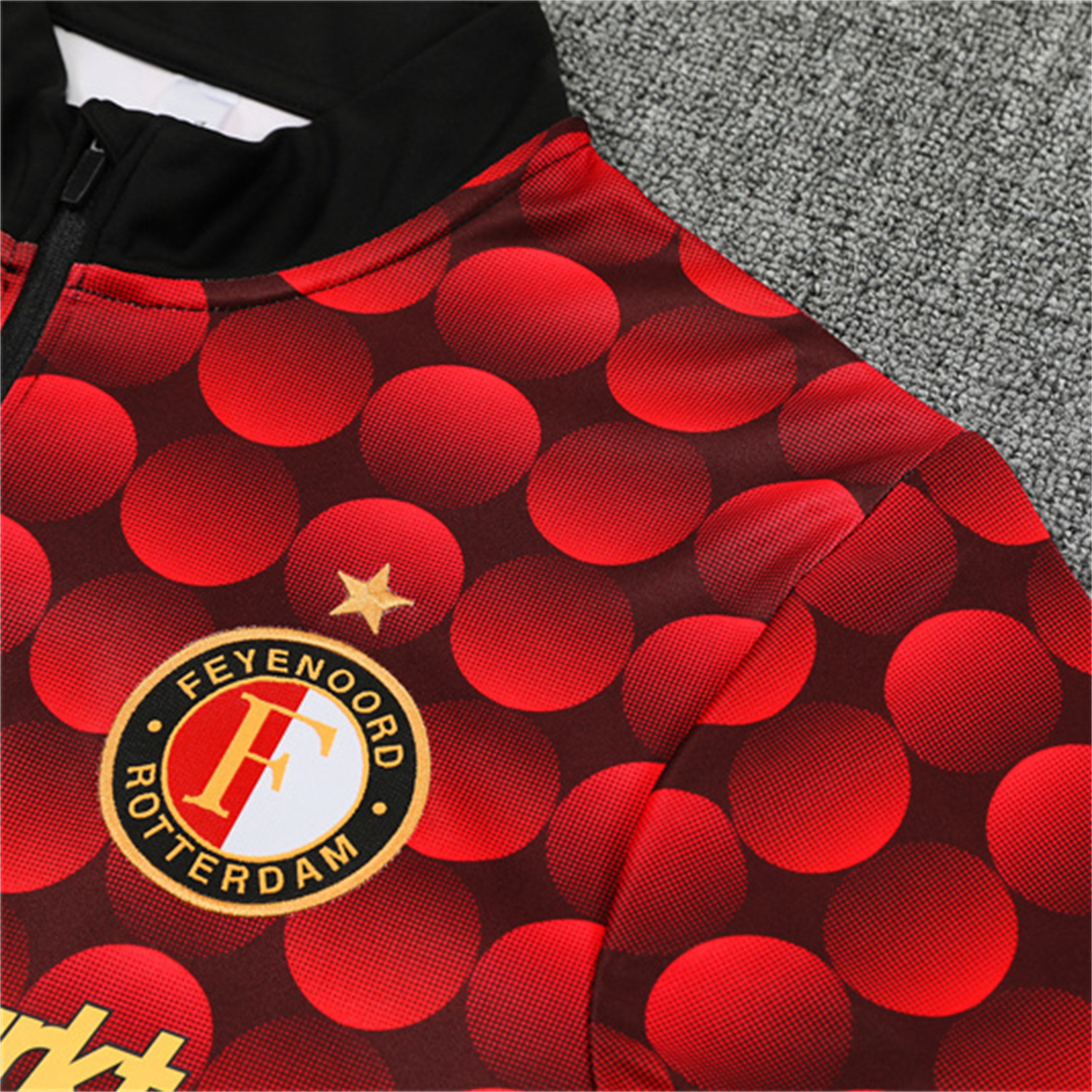 TKH-turbokithub-Feyenoord 25-26 Long Sleeve Training Set - Red Top & Black Pants