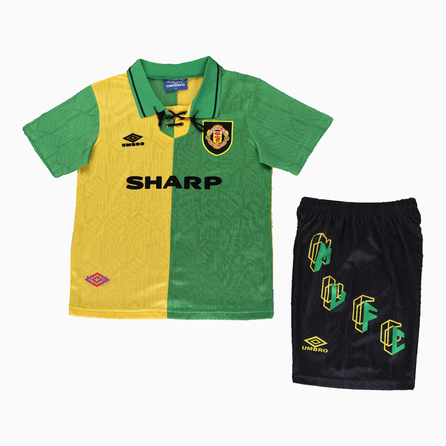 TKH-turbokithub-Retro Manchester United 92-94 Away Kids Kit