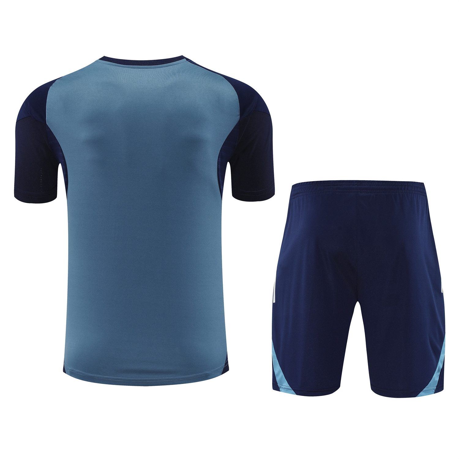 TKH-turbokithub-Arsenal 25-26 Short-Sleeve Training Set - Grey Blue Top & Dark Blue Shorts