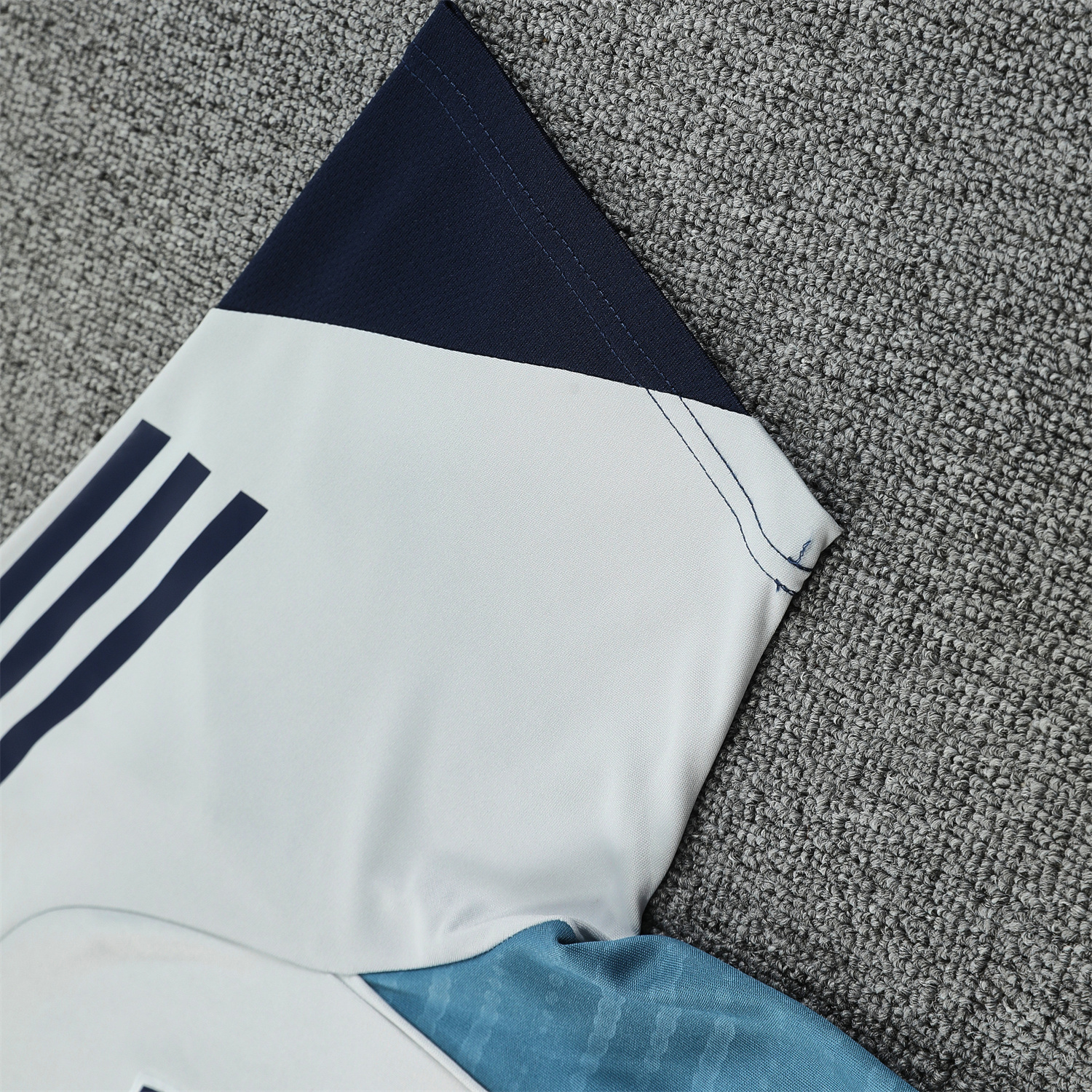 TKH-turbokithub-Arsenal 25-26 Short-Sleeve Training Set - Grey Top & Deep Blue Shorts